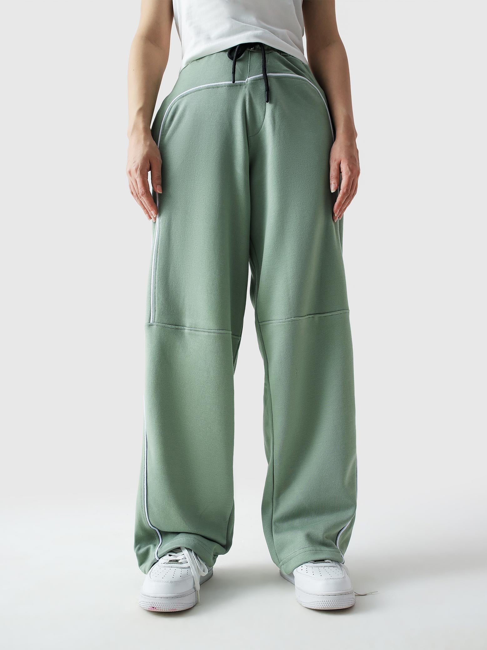 Piping Trouser | Sage Green