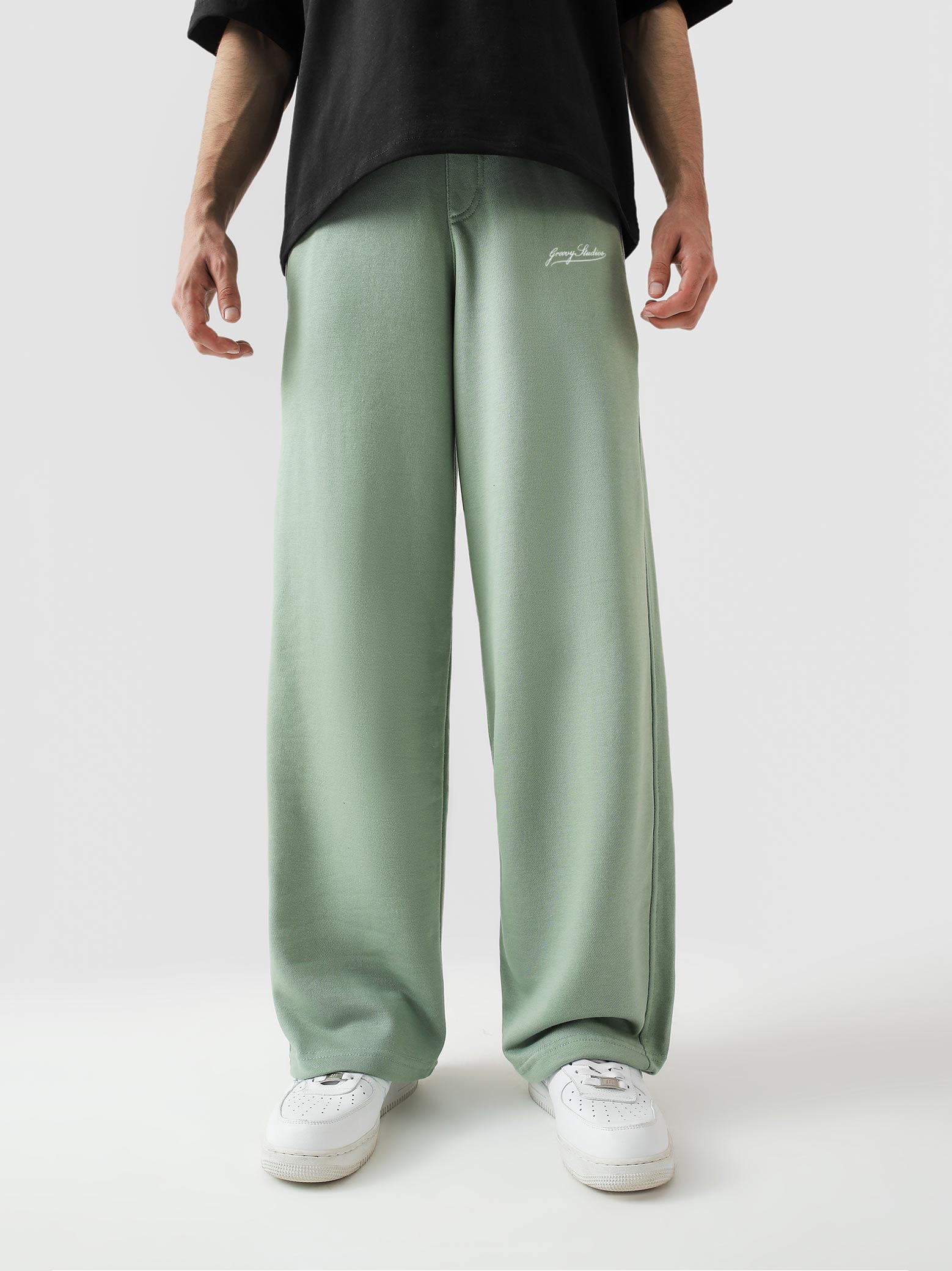 Baggy Trousers | Sage Green