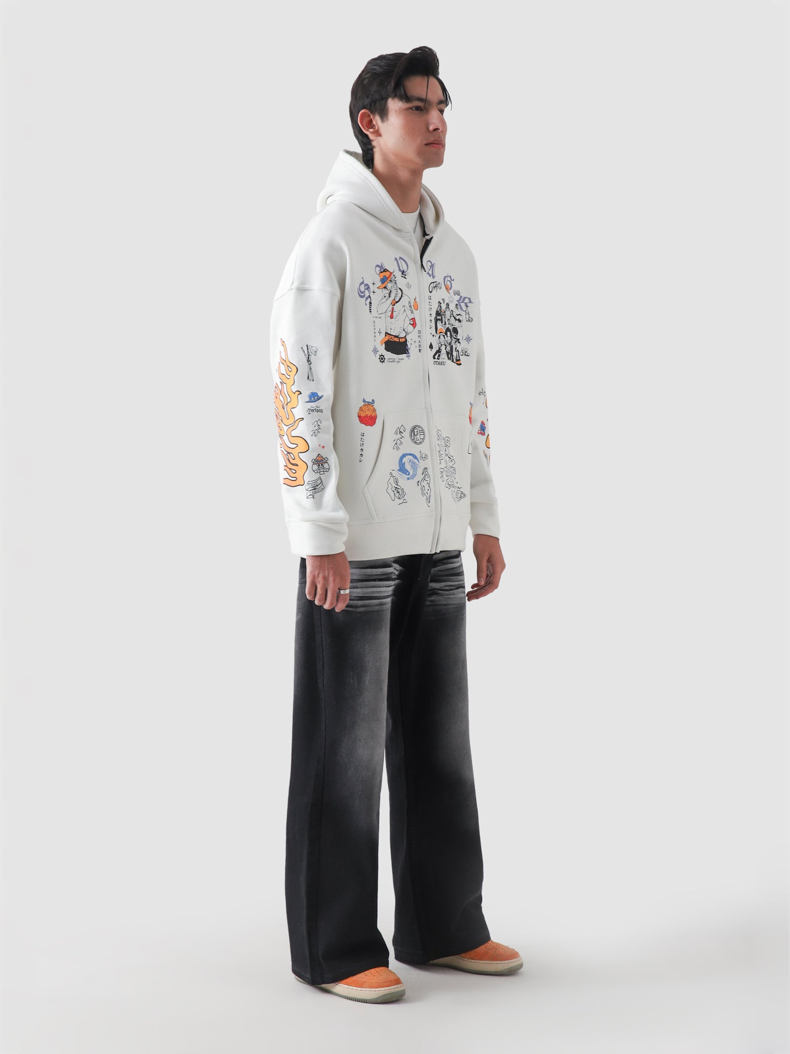 One Piece Fire Fist Zipper - GROOVY