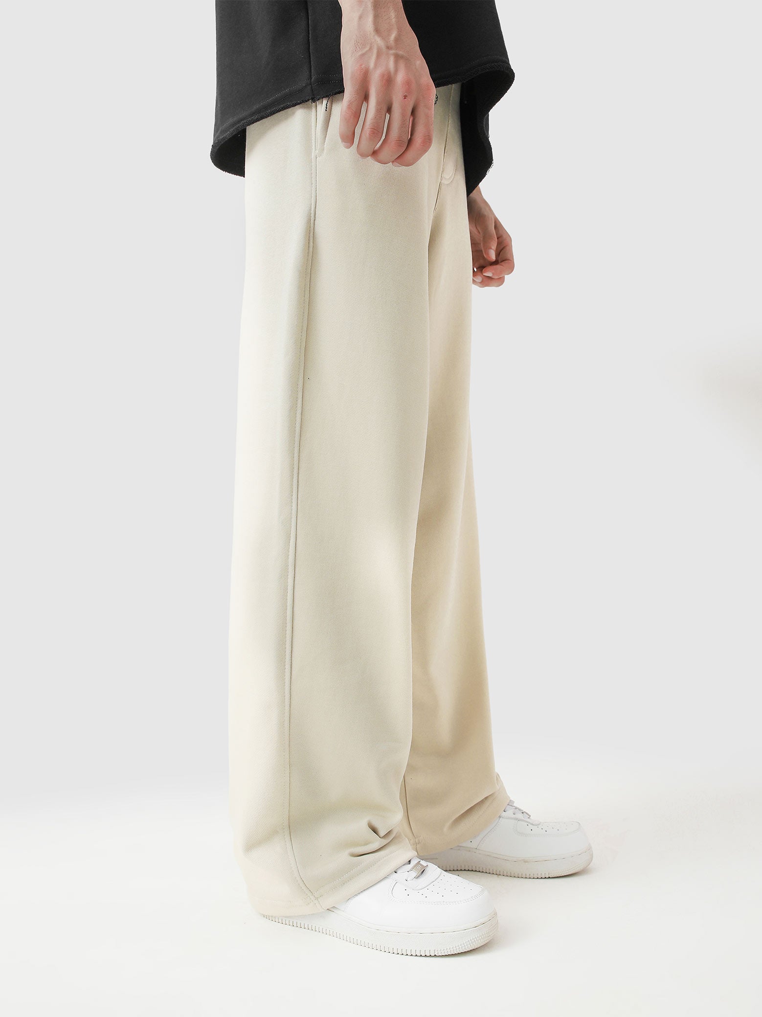 Baggy Trousers | Cream