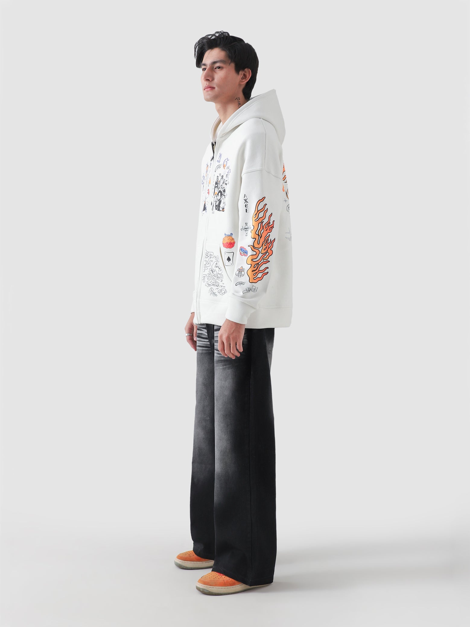 One Piece Fire Fist Zipper - GROOVY