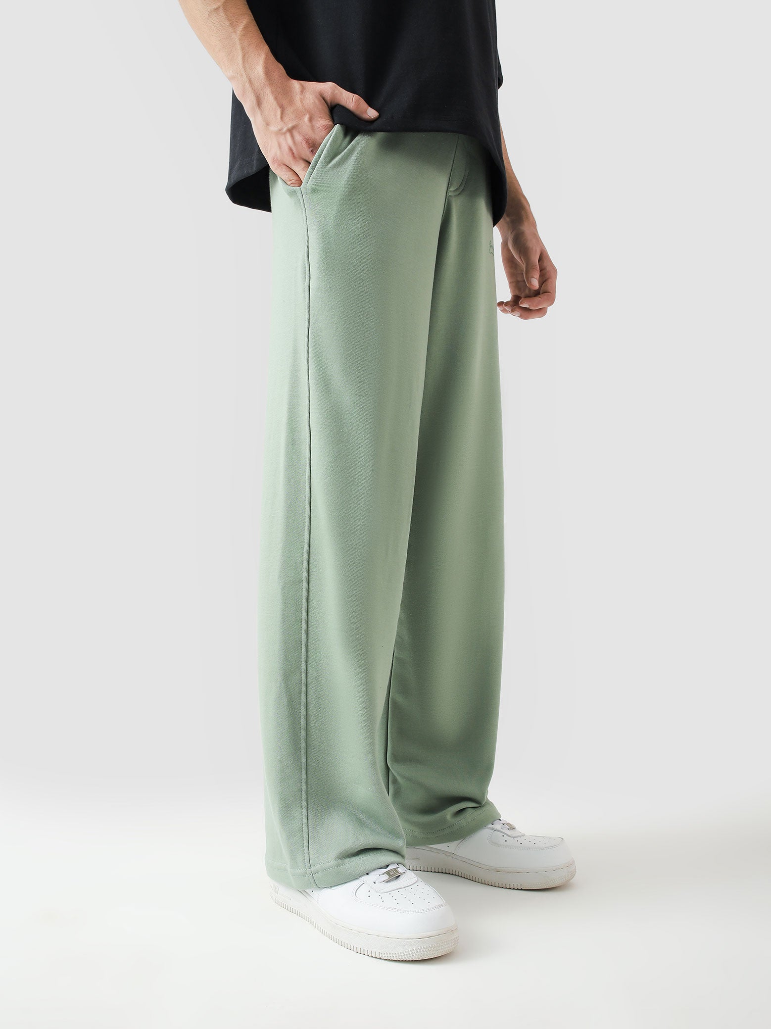 Baggy Trousers | Sage Green