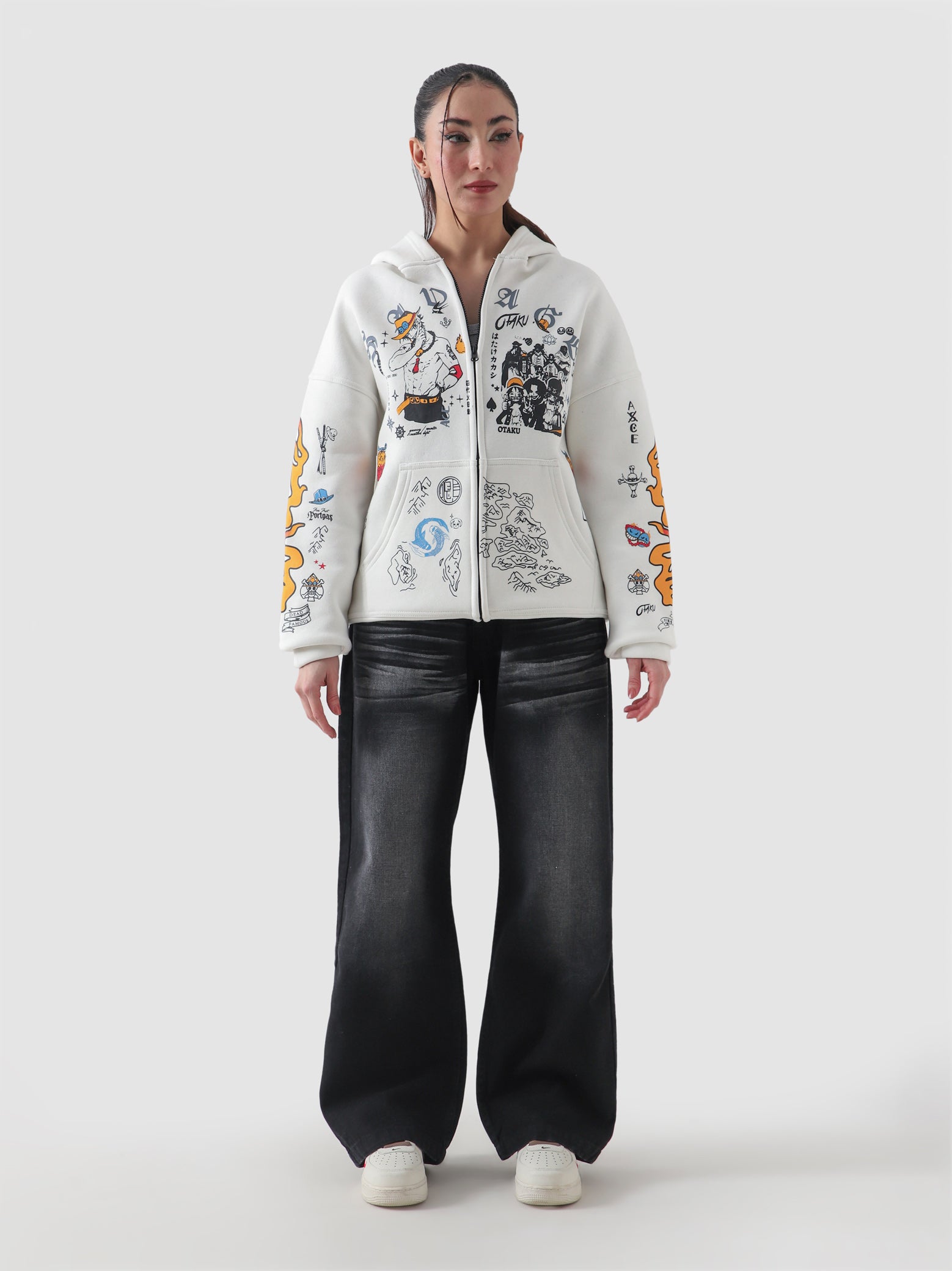 One Piece Fire Fist Zipper - GROOVY