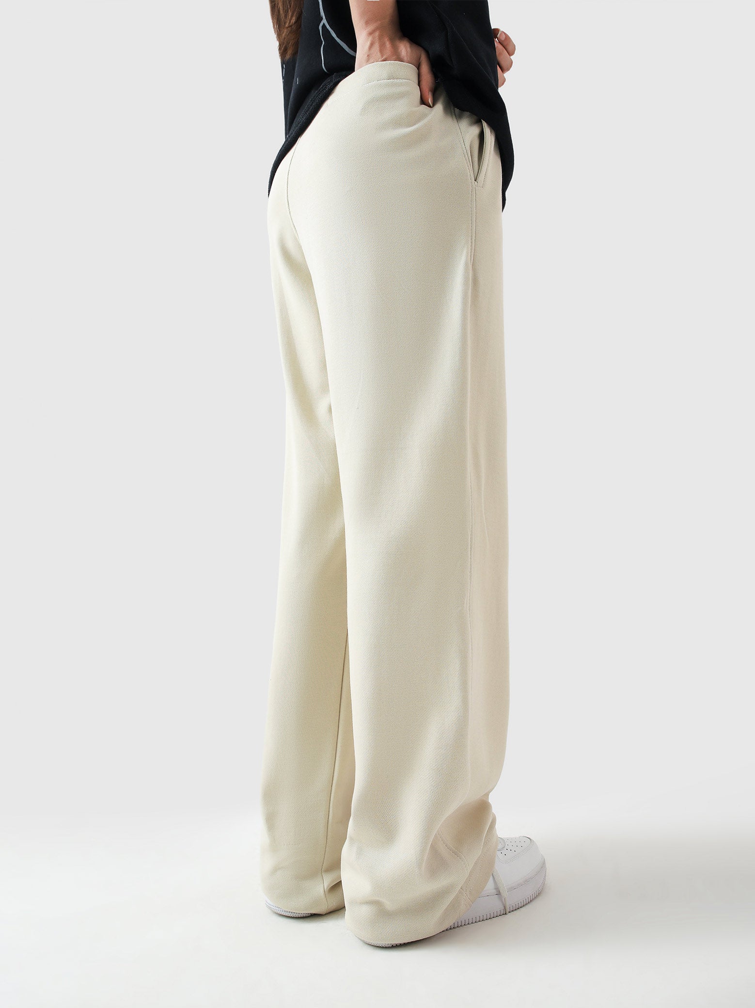 Baggy Trousers | Cream