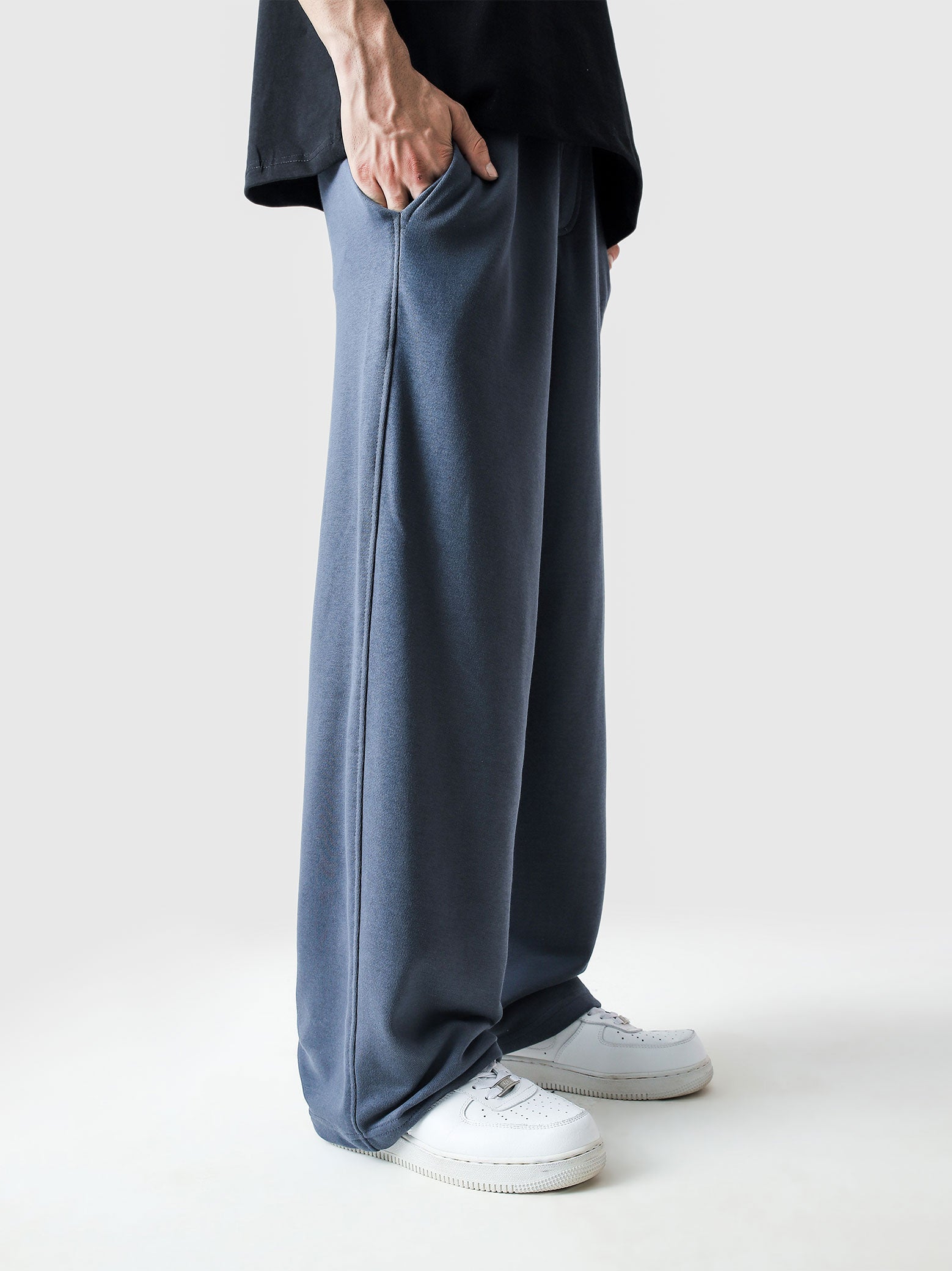 Baggy Trousers | Slate Blue