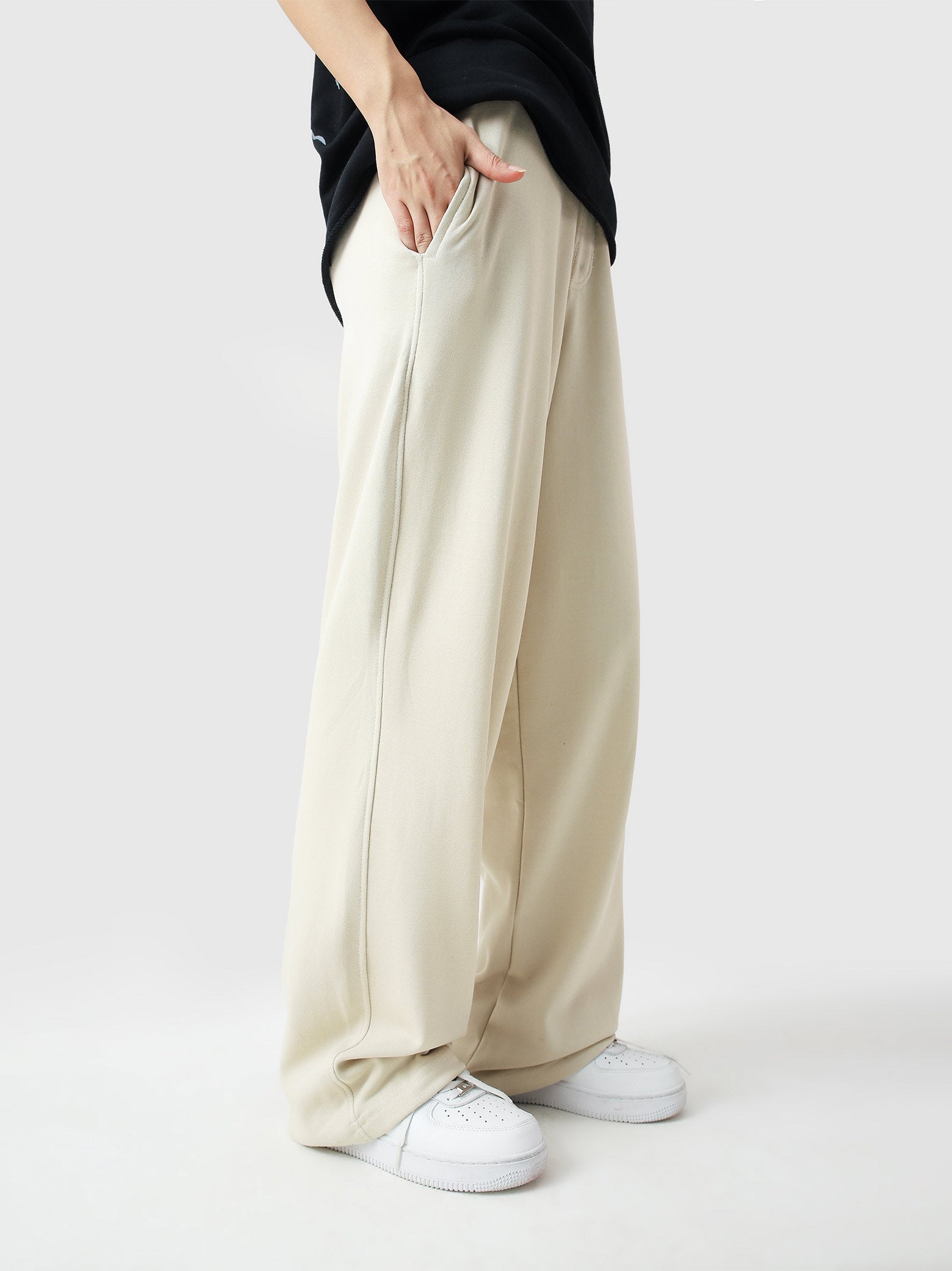 Baggy Trousers | Cream