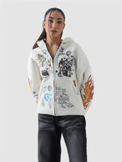 One Piece Fire Fist Zipper - GROOVY