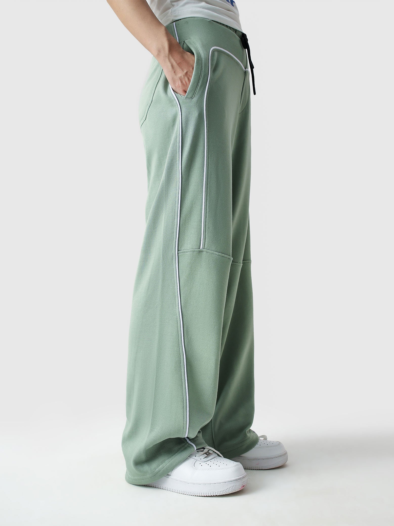 Piping Trouser | Sage Green