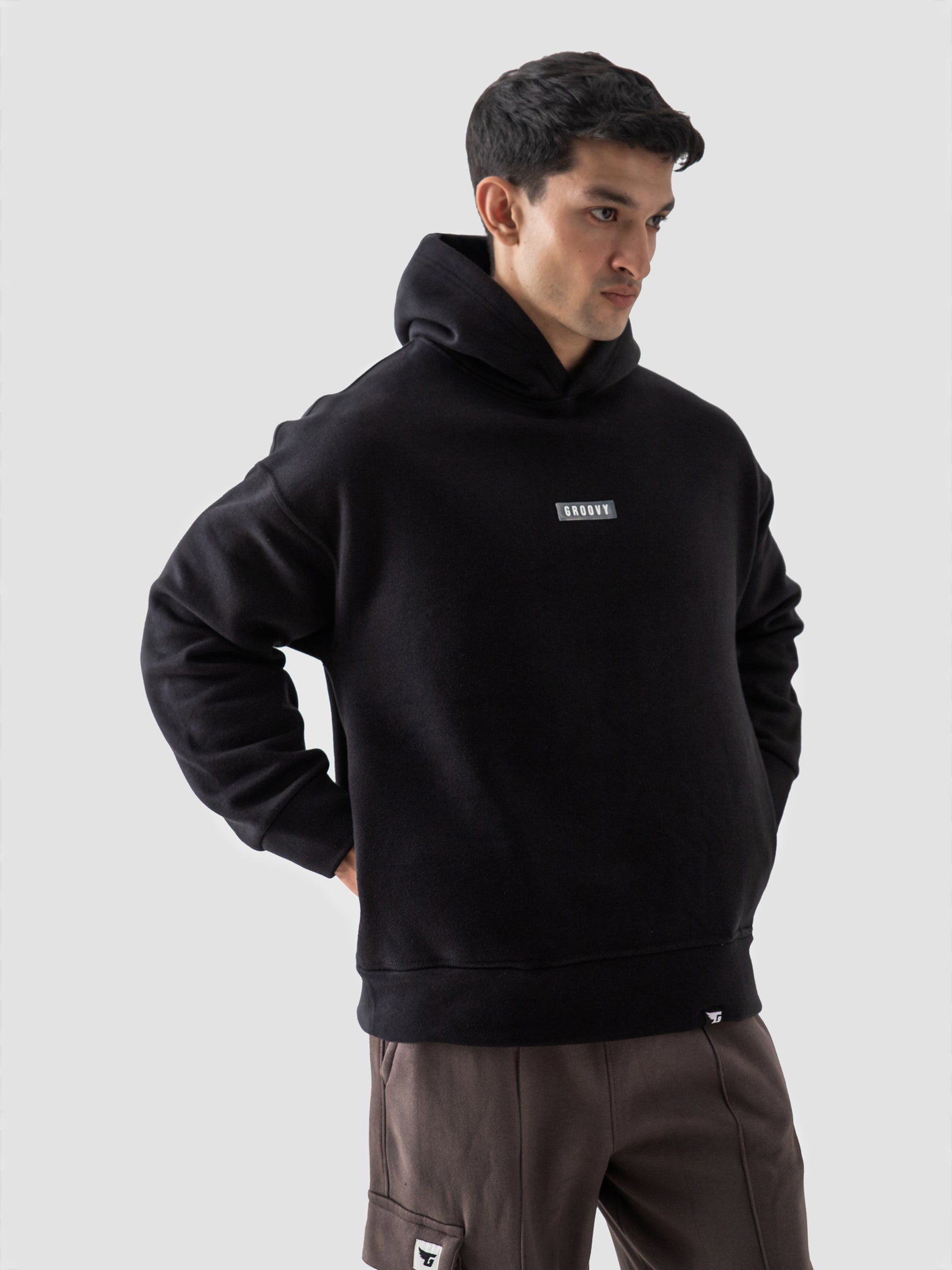 Oversized Black Hoodie for Men Women – GROOVY Essentials