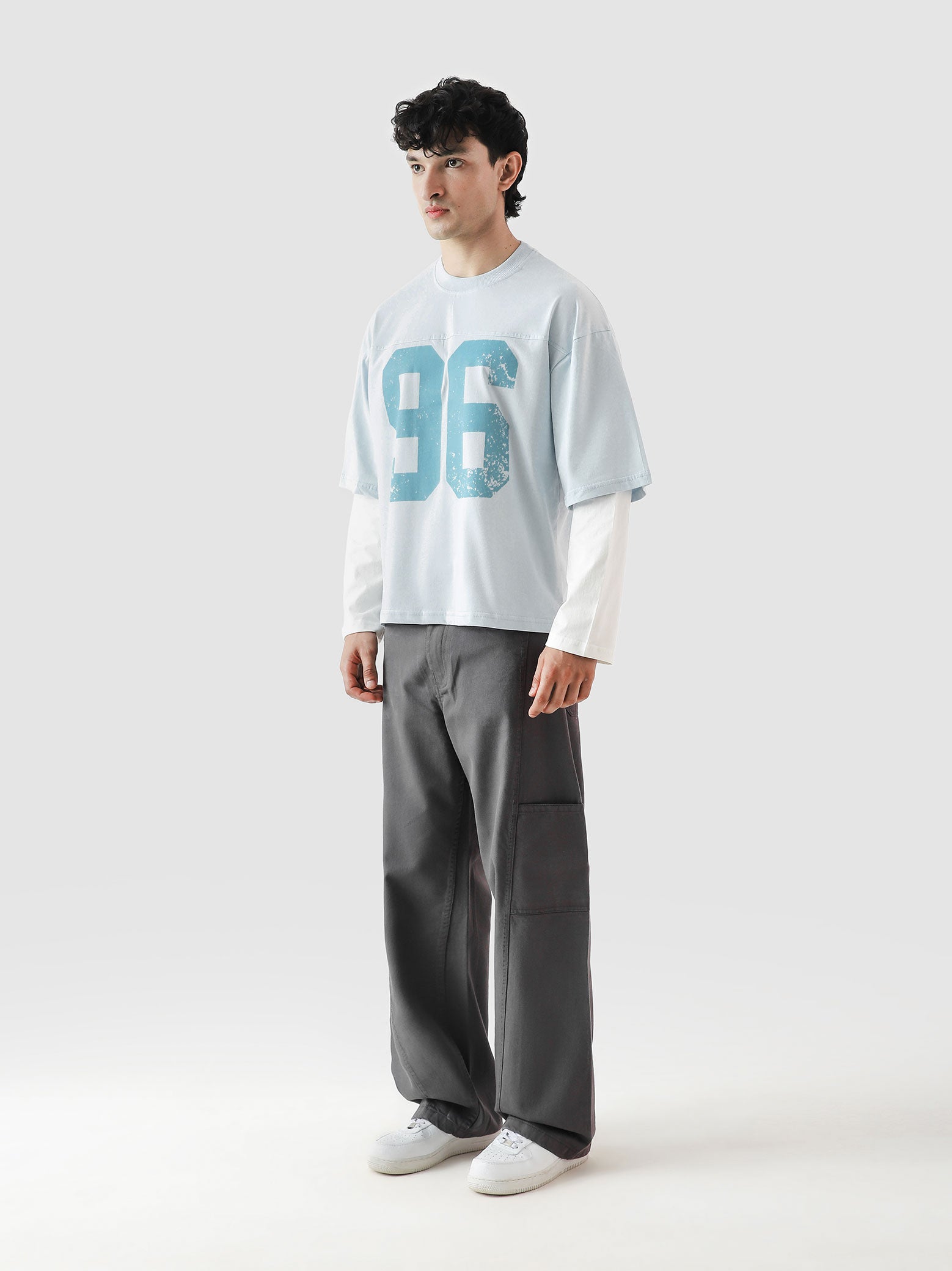 96 Double Layer Jersey - Frost Blue