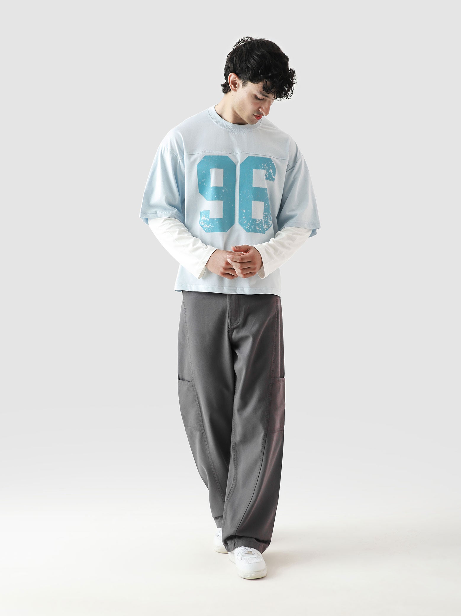 96 Double Layer Jersey - Frost Blue