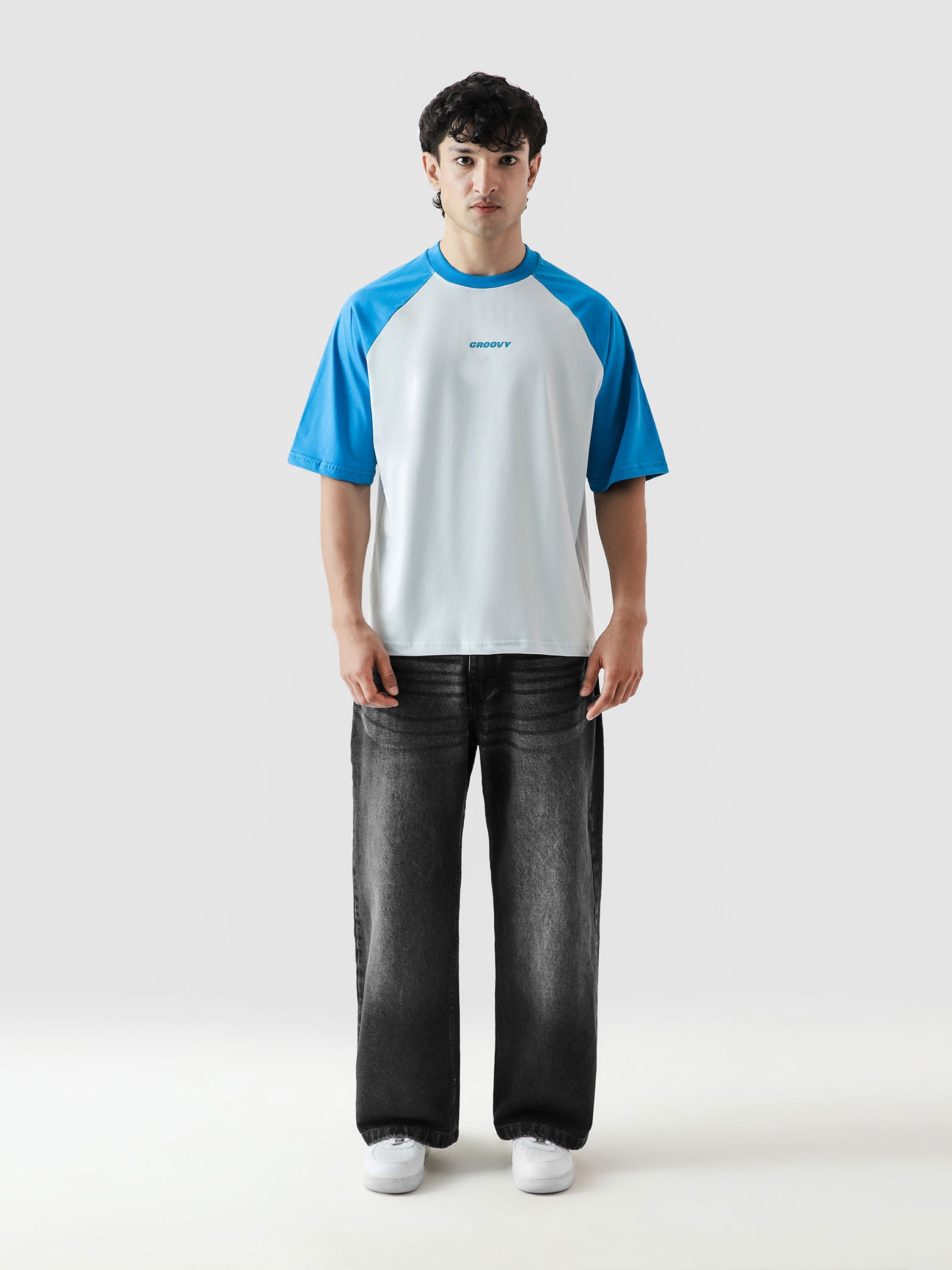 CORE Tees | Electric Blue Raglan