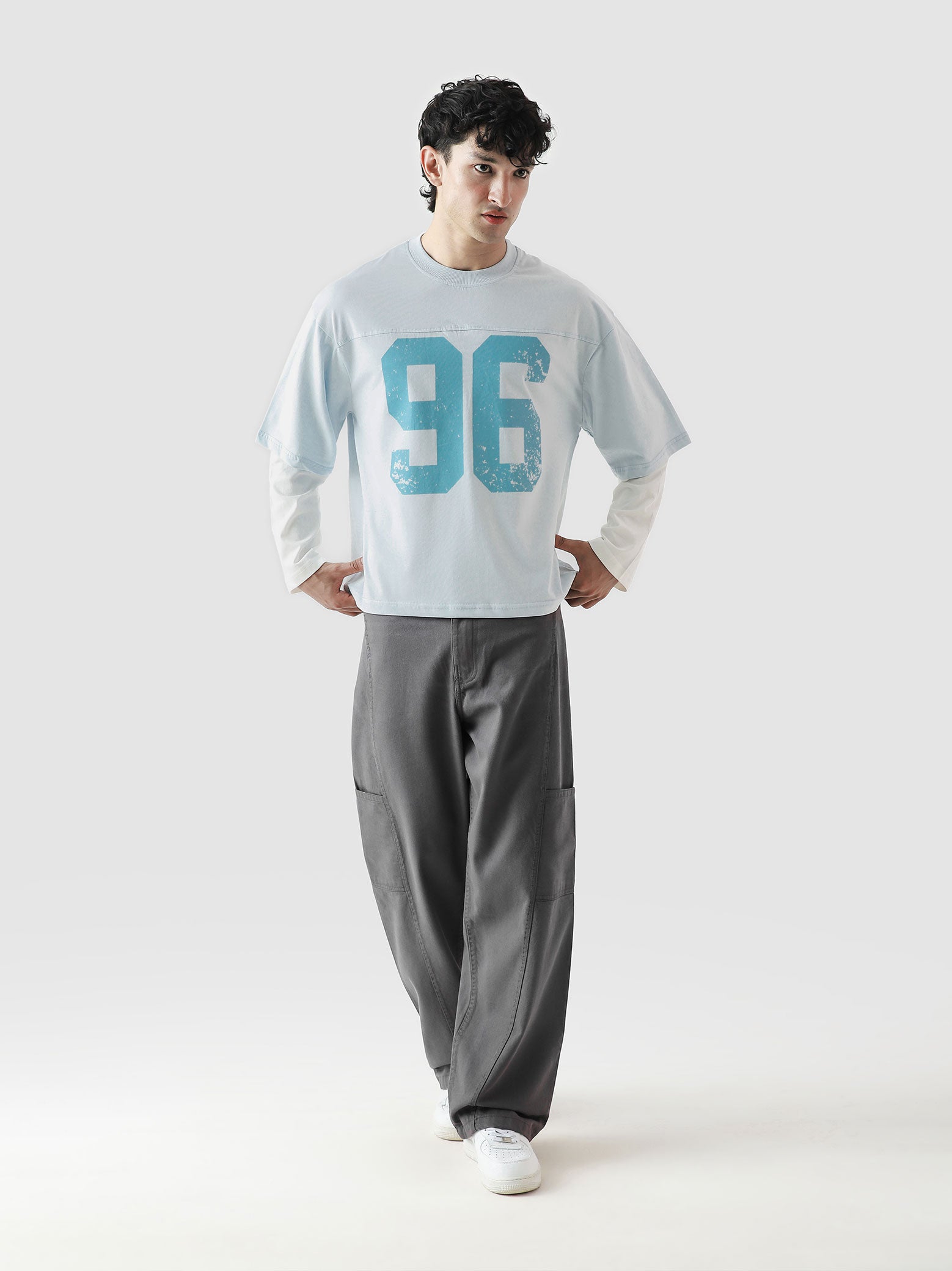96 Double Layer Jersey - Frost Blue