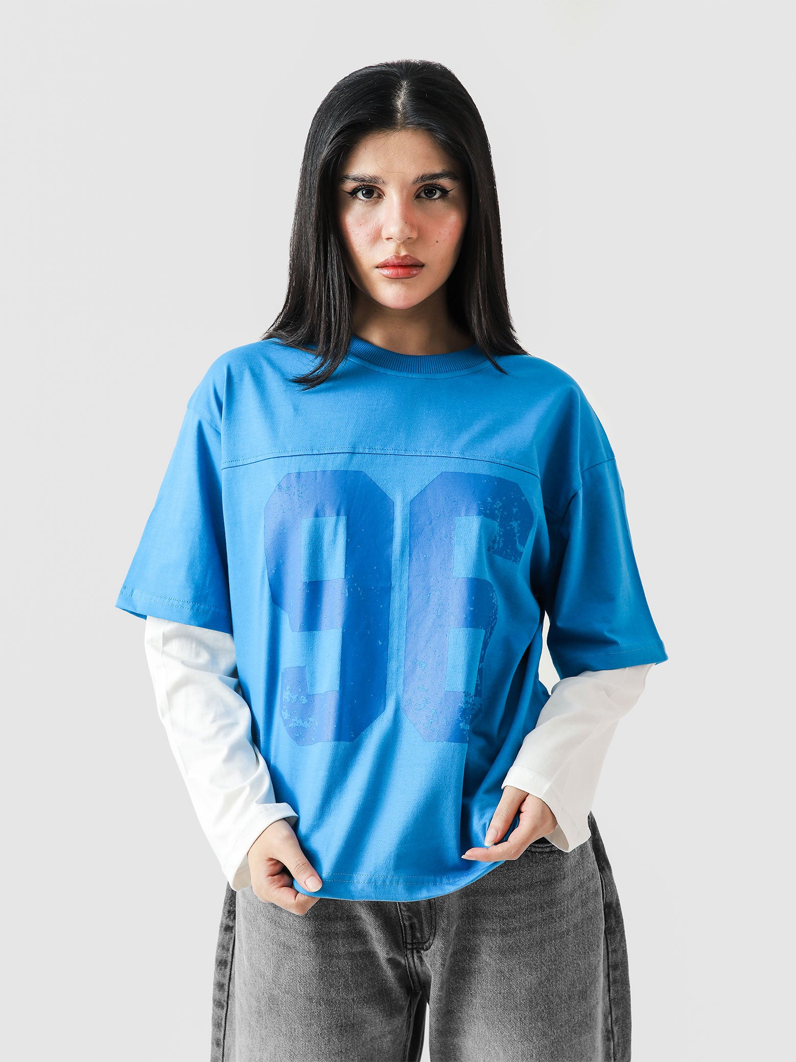 96 Double Layer Jersey - Electric Blue