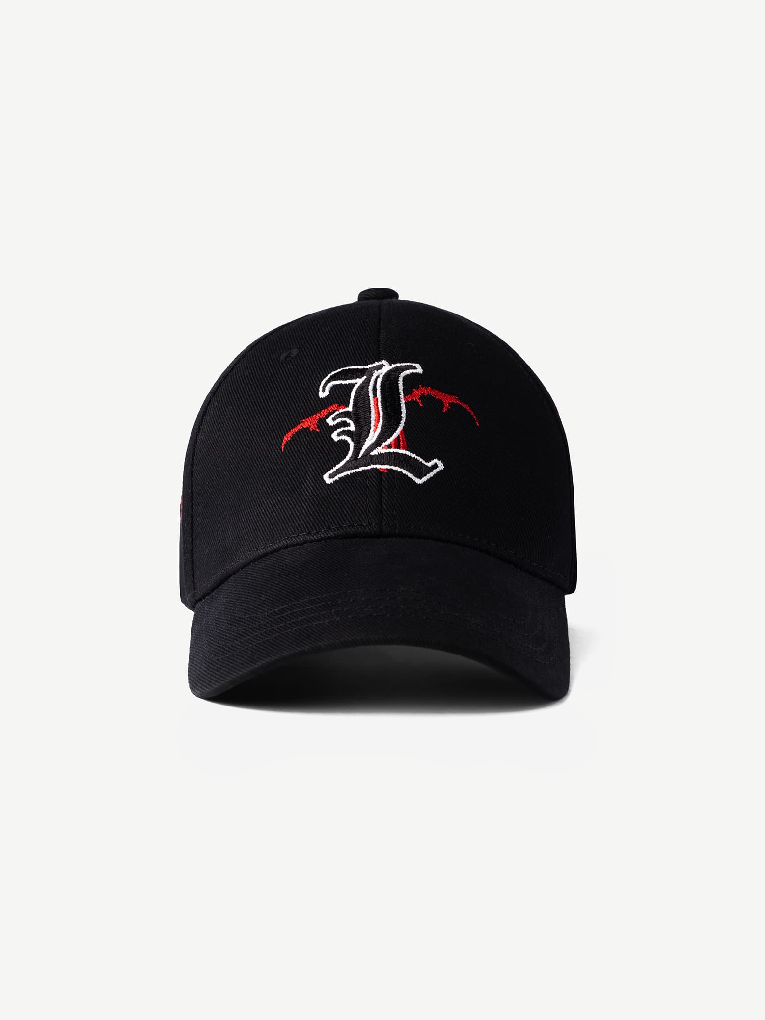 GROOVY Death Note black anime graphic cap with red panel print