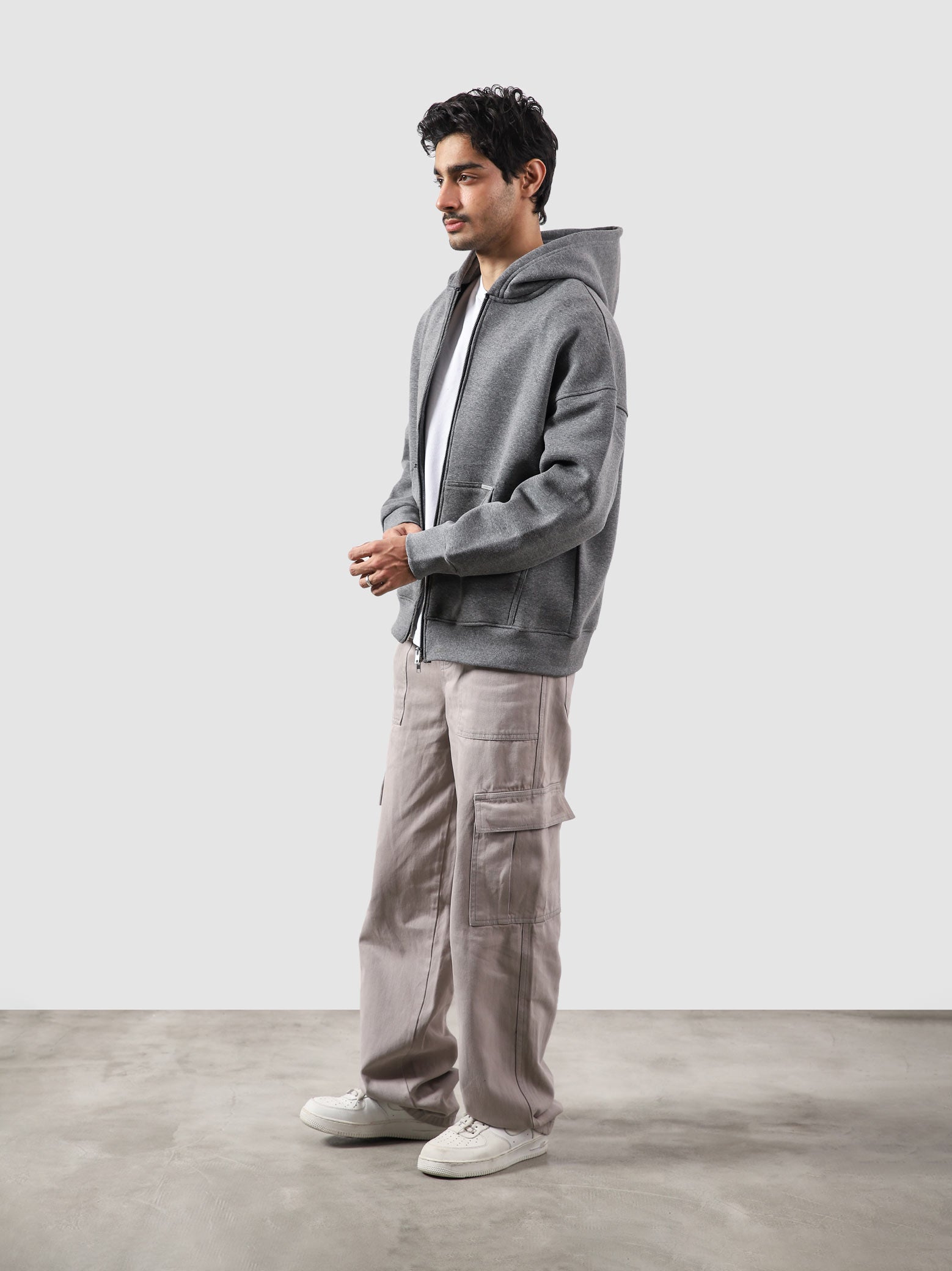 Dark Heather Grey | Essential Zipper