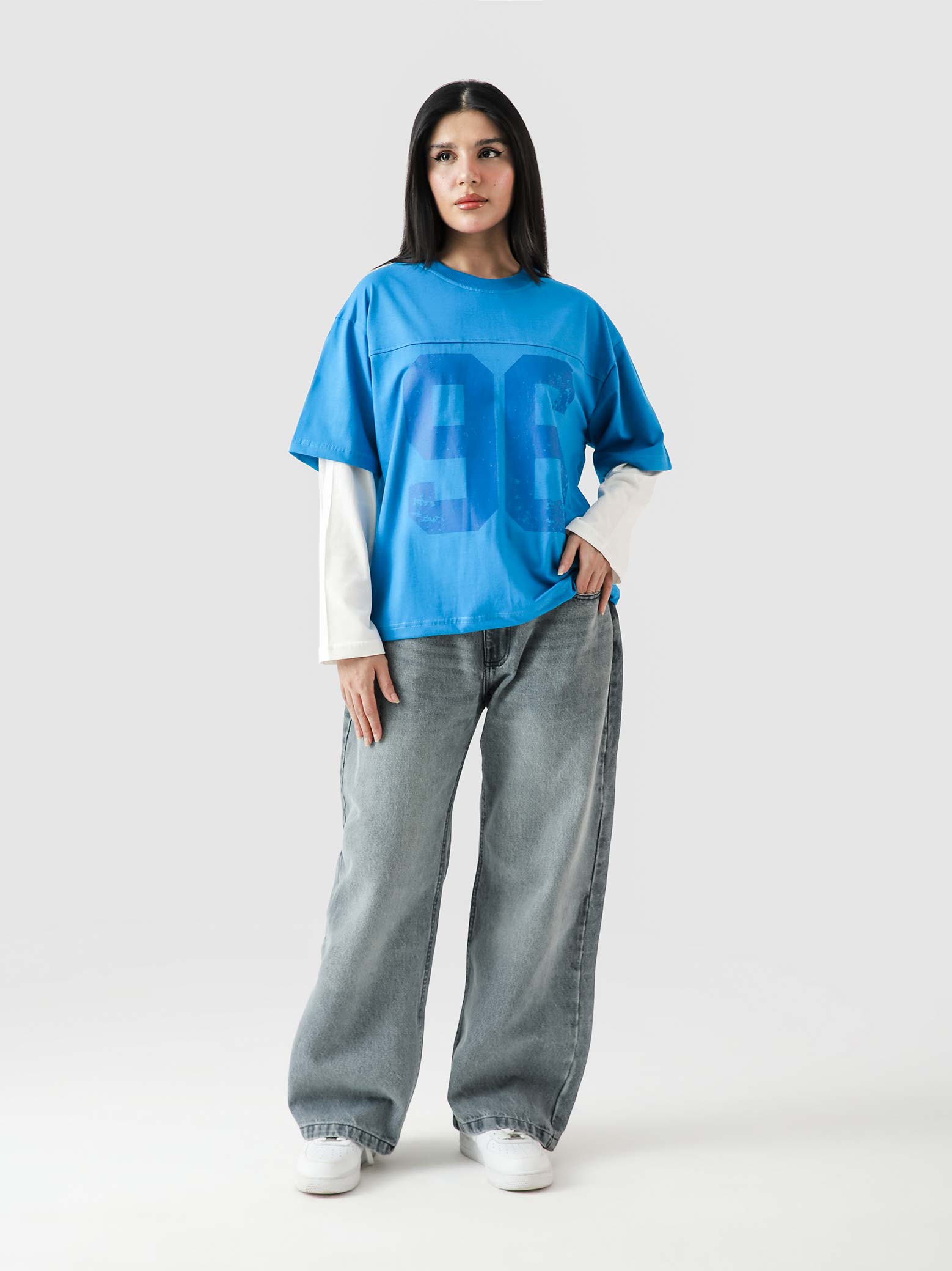 96 Double Layer Jersey - Electric Blue