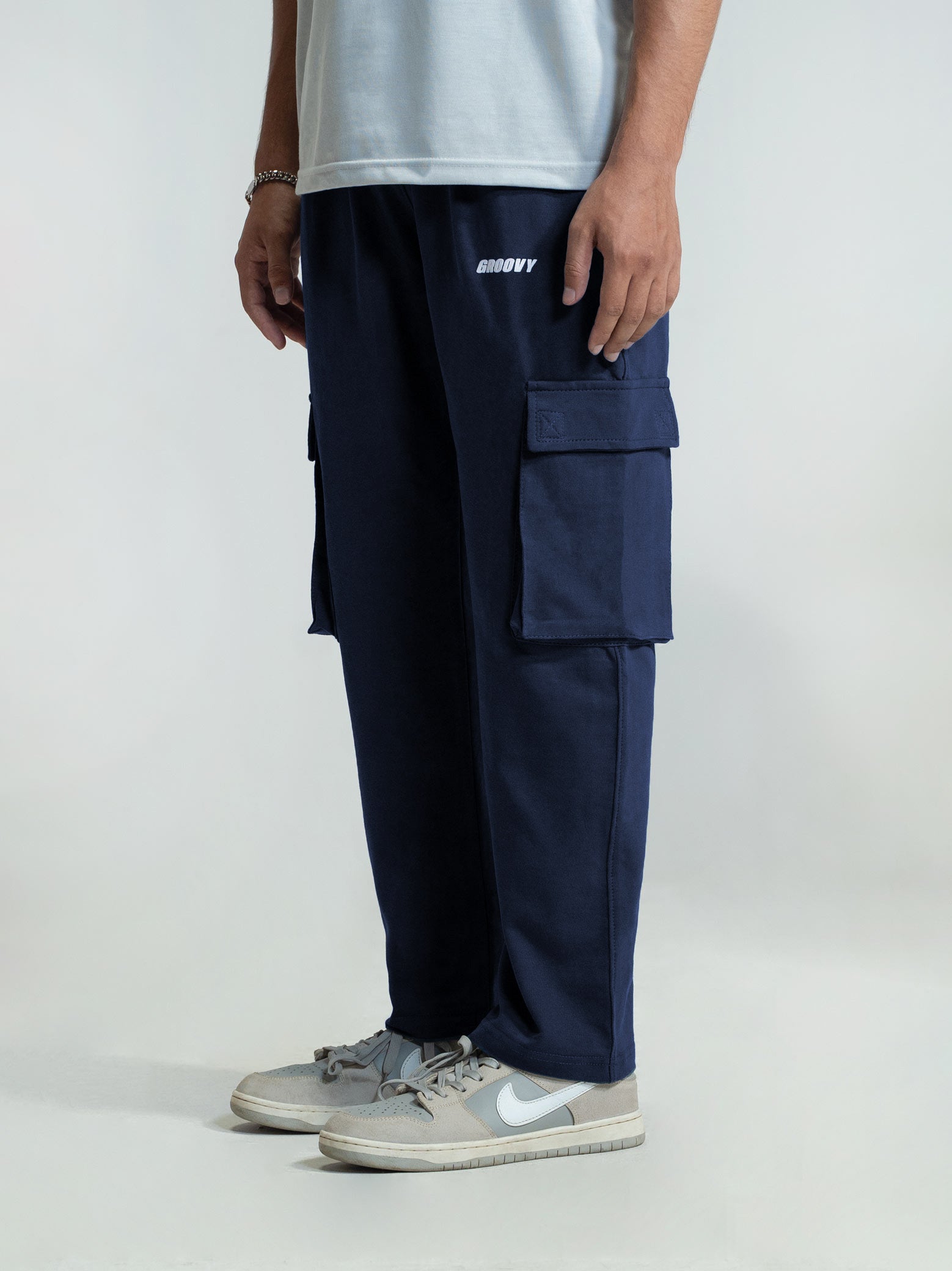 Deep Blue Cargo Trousers