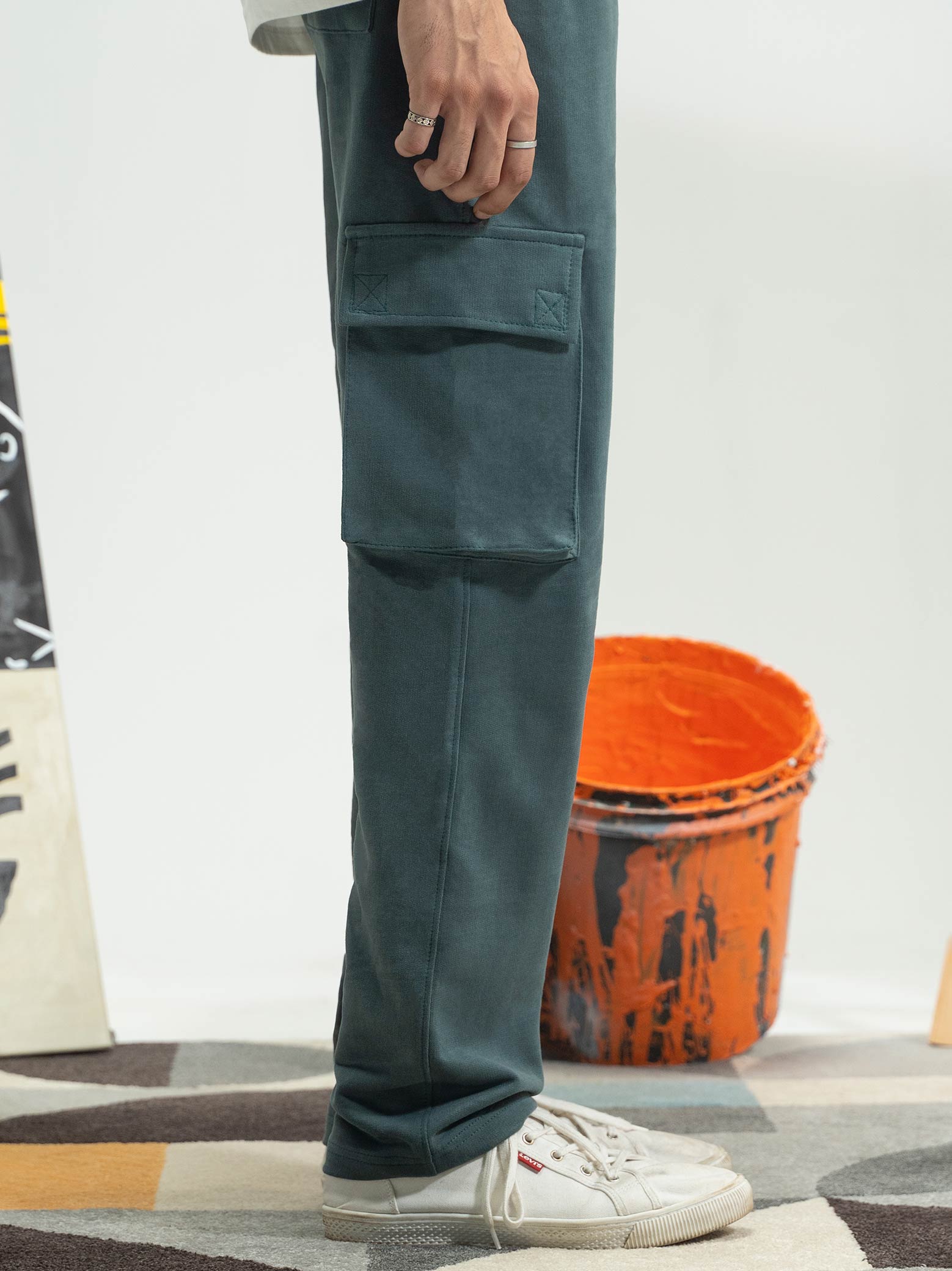 Sage Green Cargo Trousers