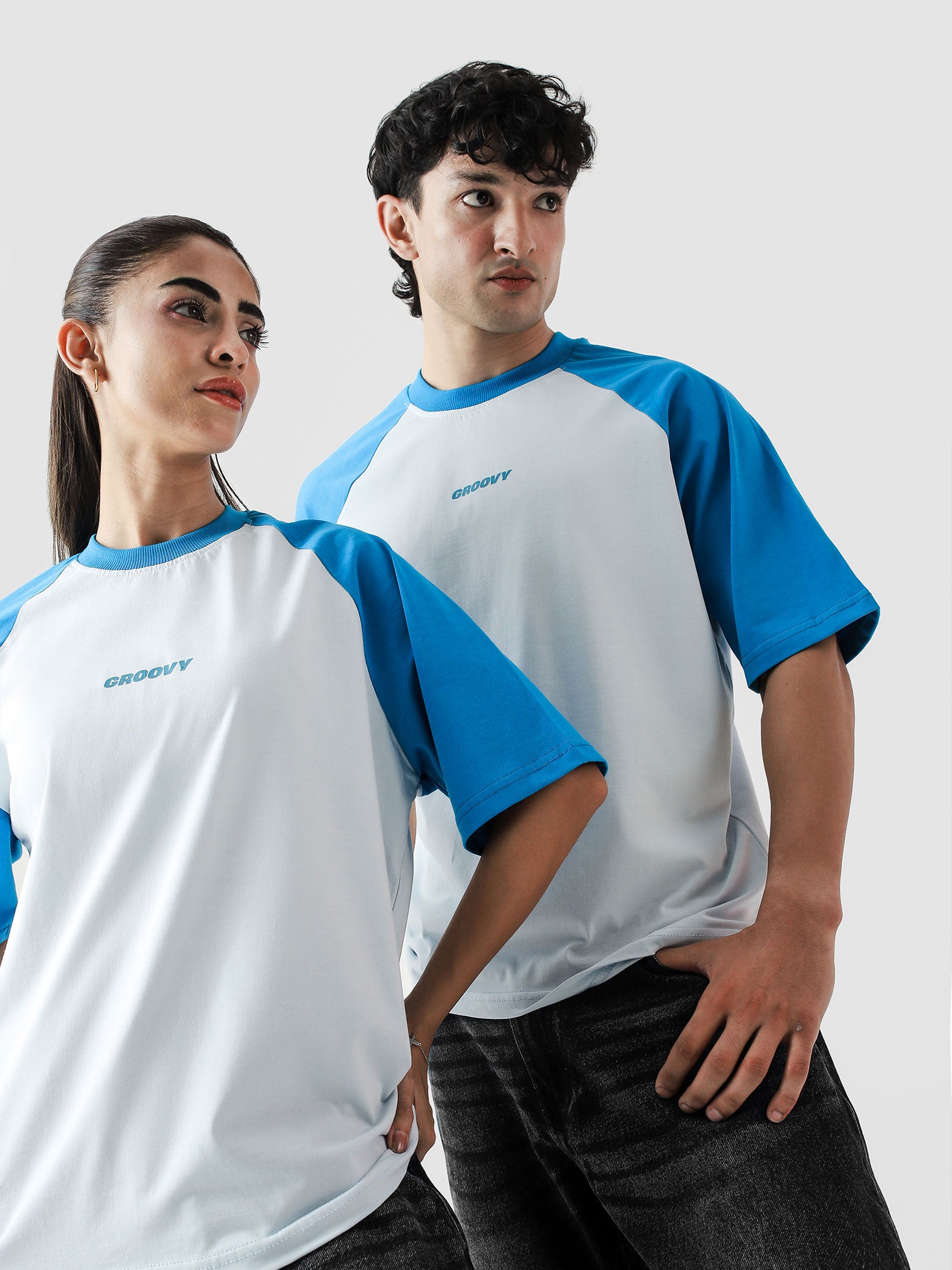 CORE Tees | Electric Blue Raglan