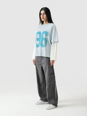 96 Double Layer Jersey - Frost Blue