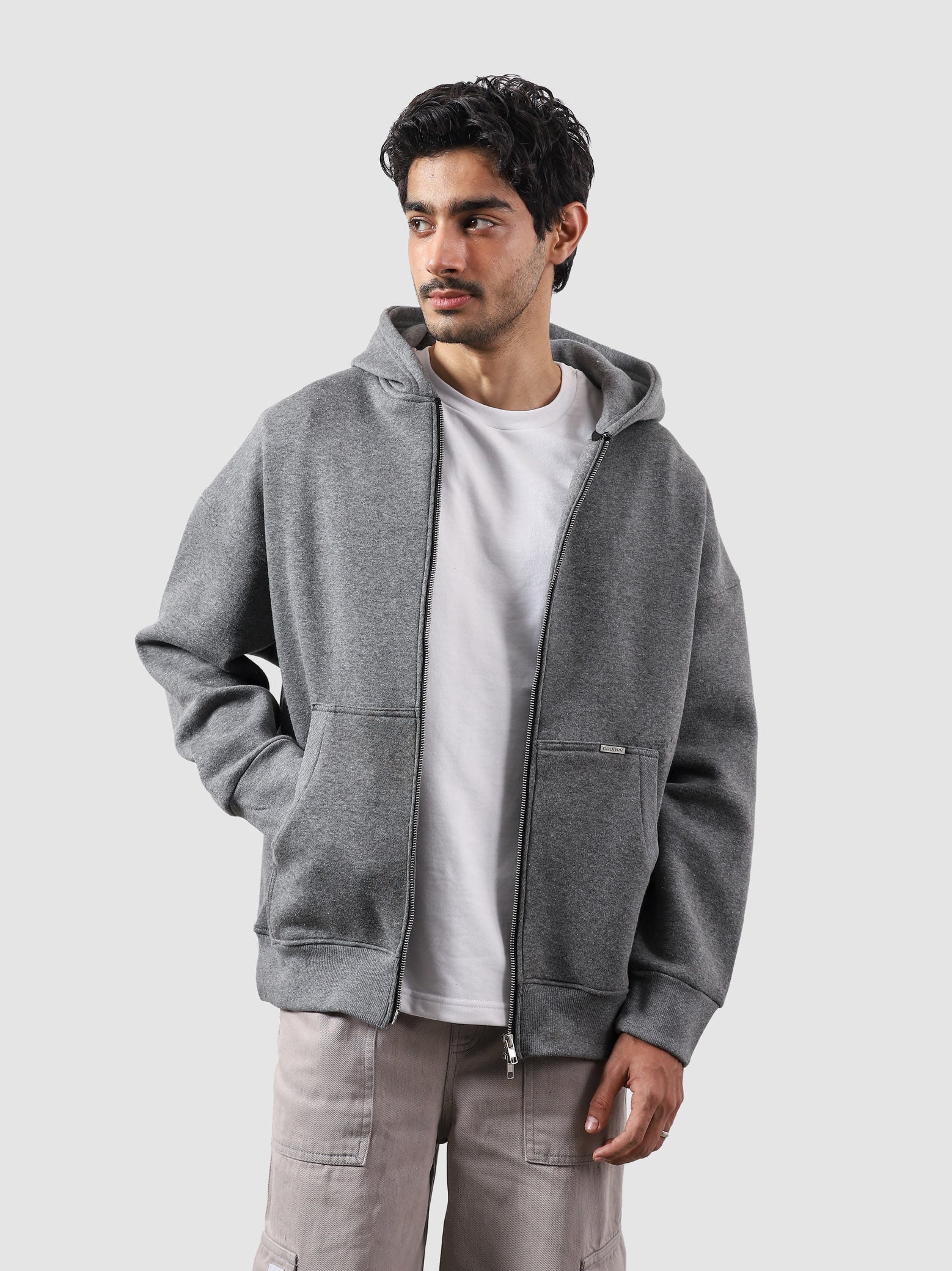 Dark Heather Grey | Essential Zipper