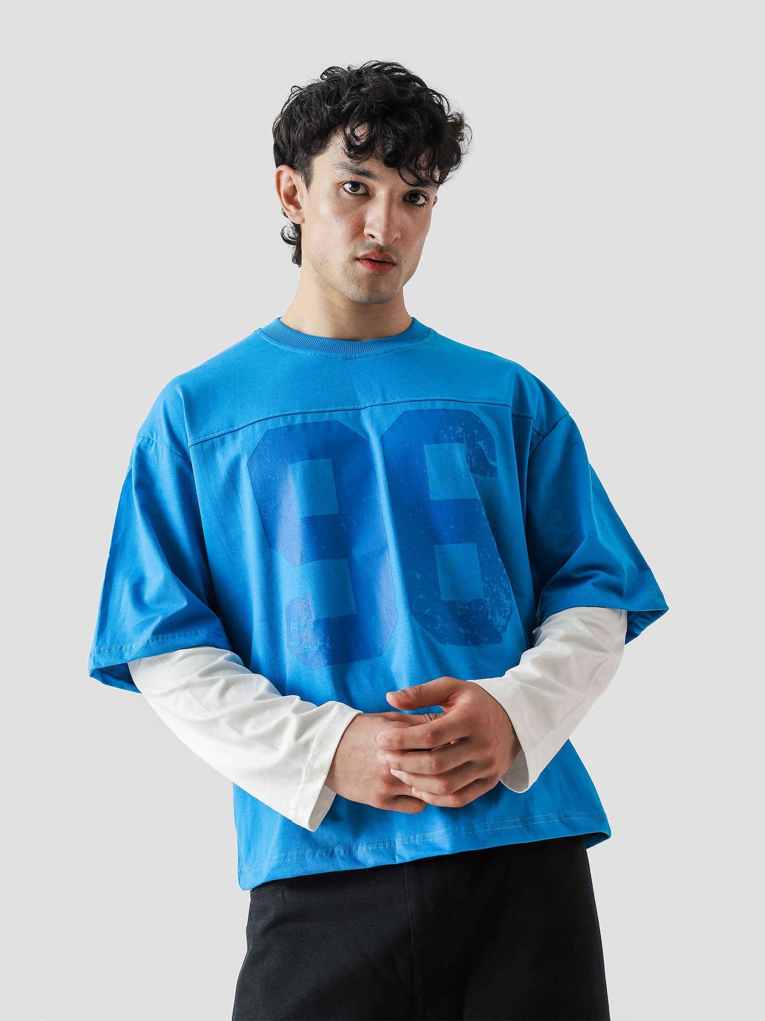 96 Double Layer Jersey - Electric Blue