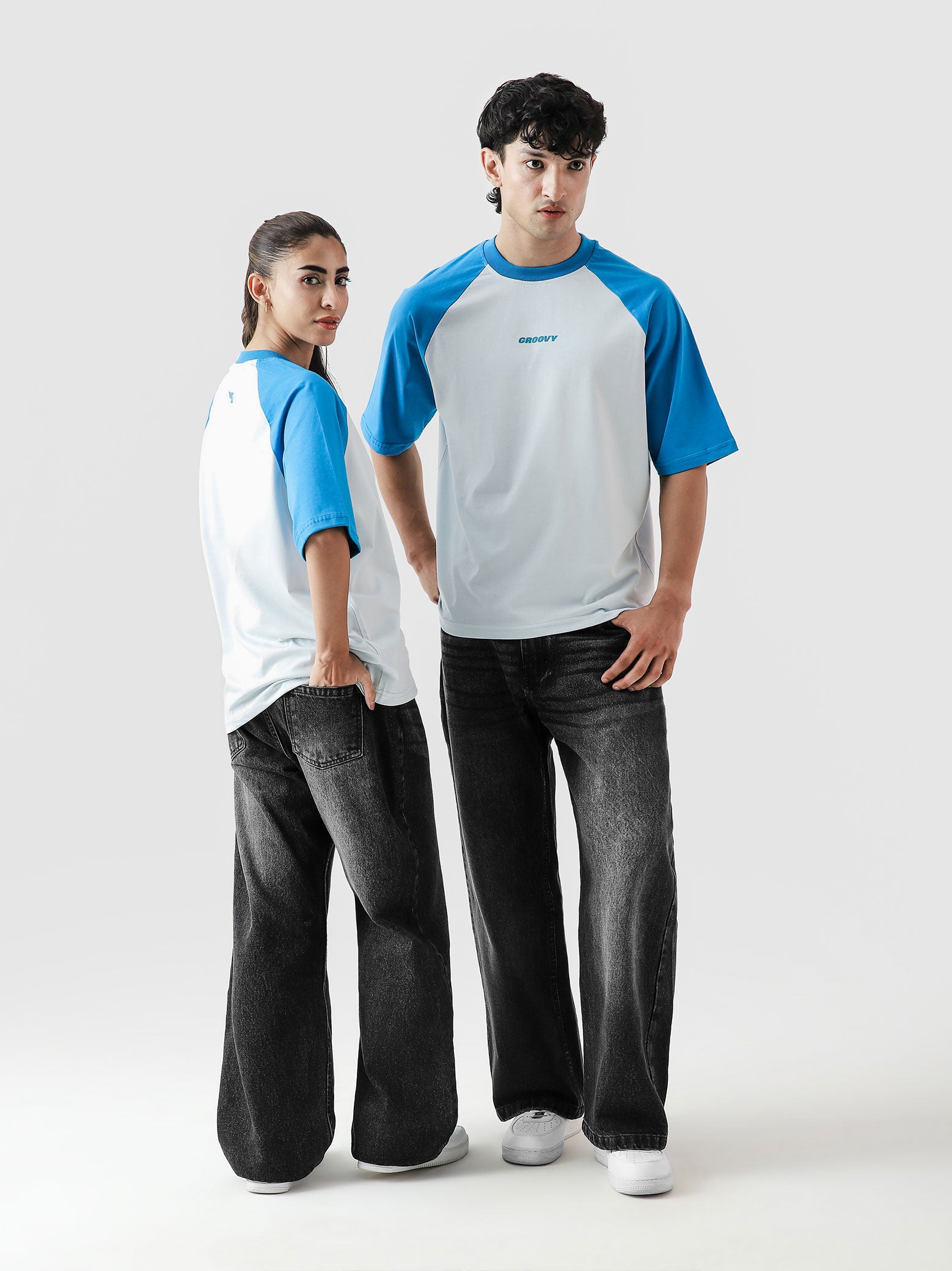 CORE Tees | Electric Blue Raglan