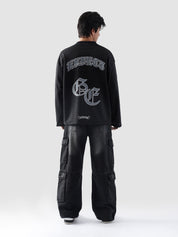 Back view of GROOVY's Chrome Hearts jersey featuring bold 'EFFECT' and 'GE' gothic prints.