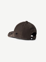 GROOVY RIOT brown cap with vintage graphic print, unisex fit