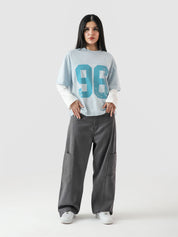 96 Double Layer Jersey - Frost Blue