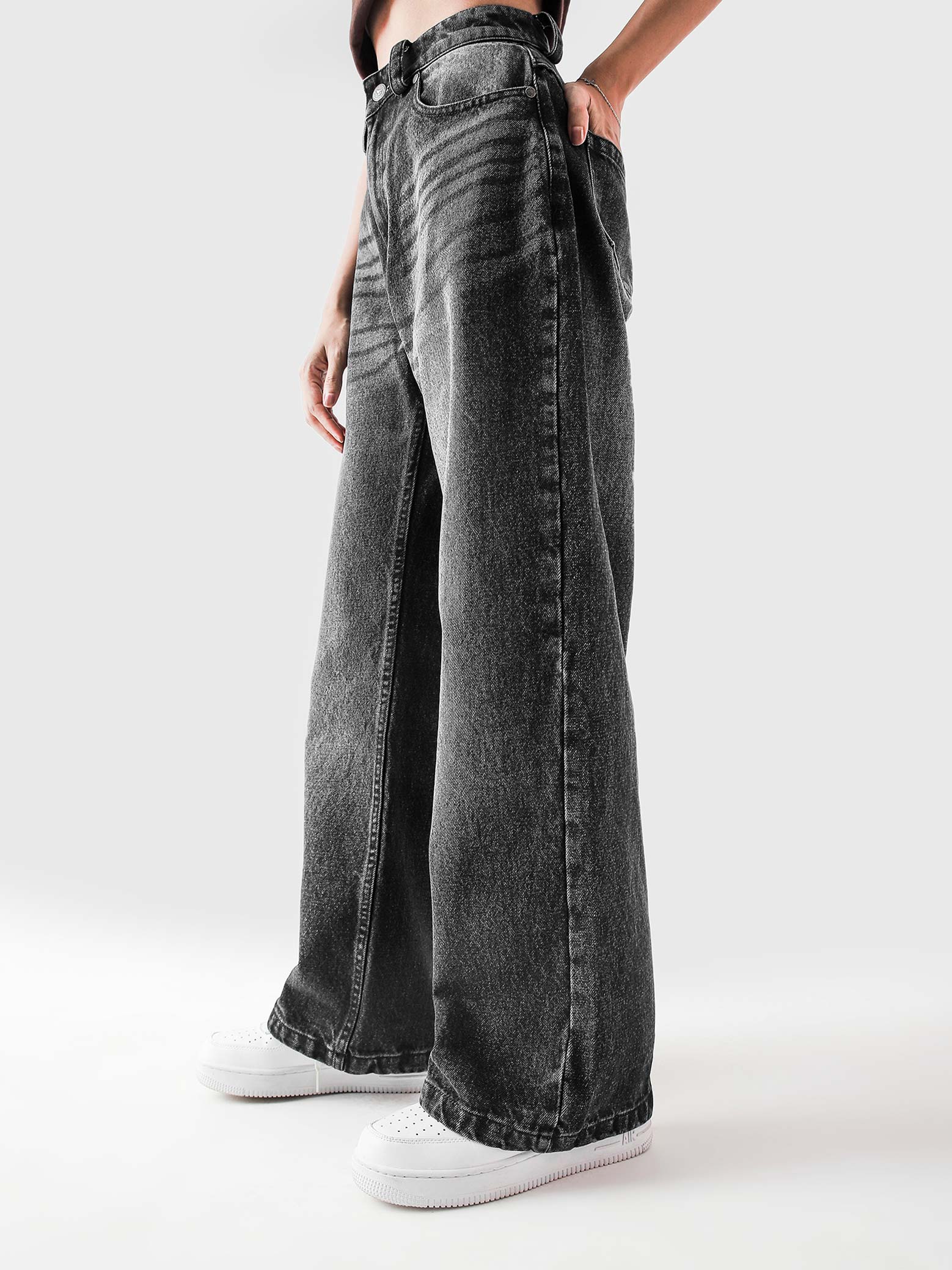 OVY Japan Black Baggy Denim Pants (gray)