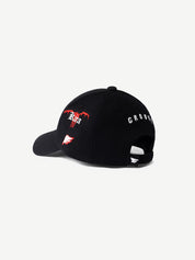 GROOVY Death Note black cap with striking red anime print, unisex