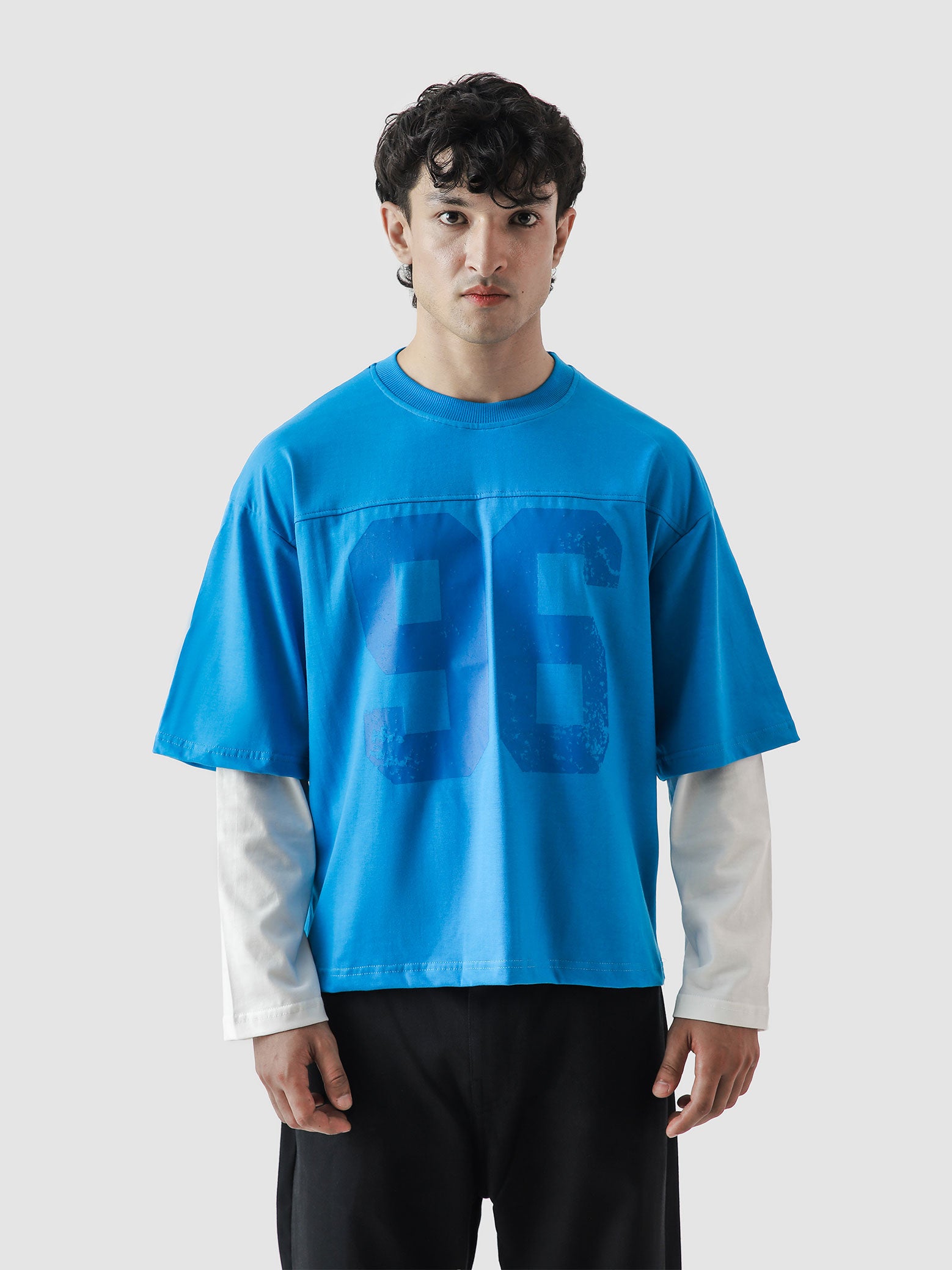 96 Double Layer Jersey - Electric Blue