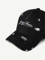 Distressed Denim black cap, limited run - GROOVY Pakistan