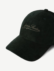 Super Suede deep green cap - premium suede, GROOVY Pakistan