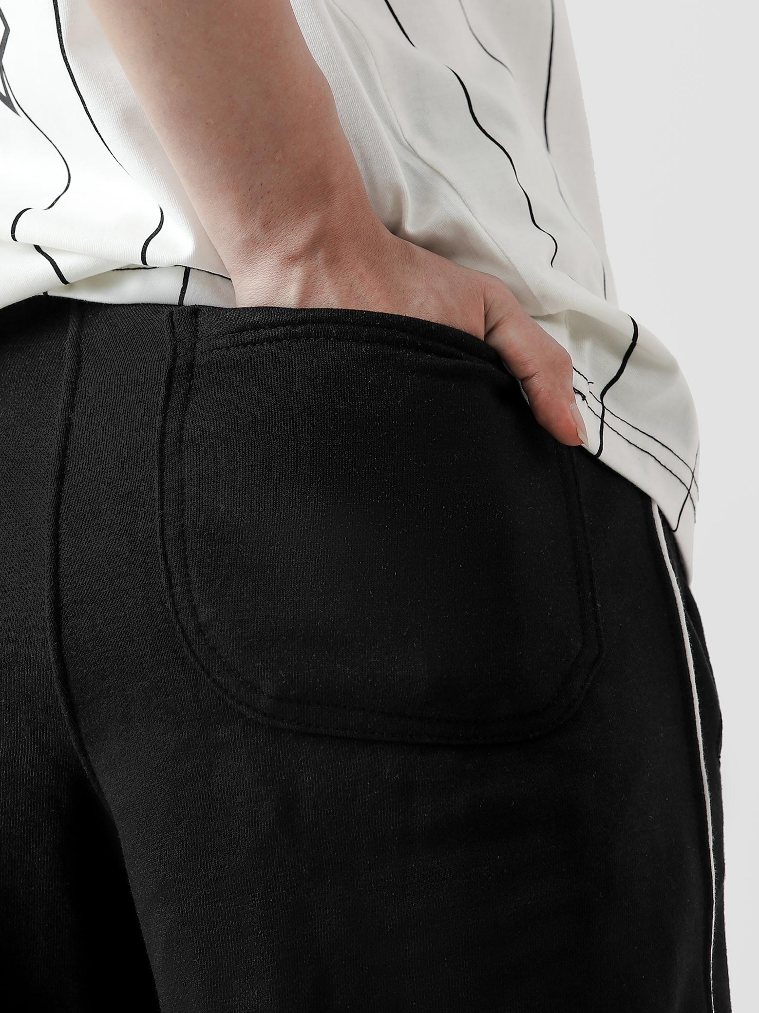 GROOVY Piping Trouser Black Pakistan | Streetwear Bottoms