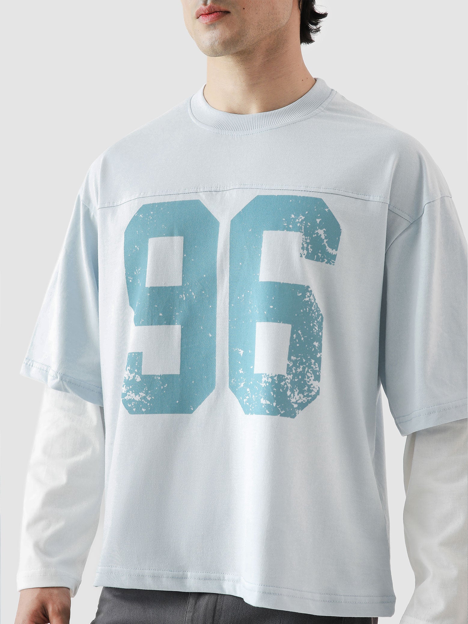 96 Double Layer Jersey - Frost Blue