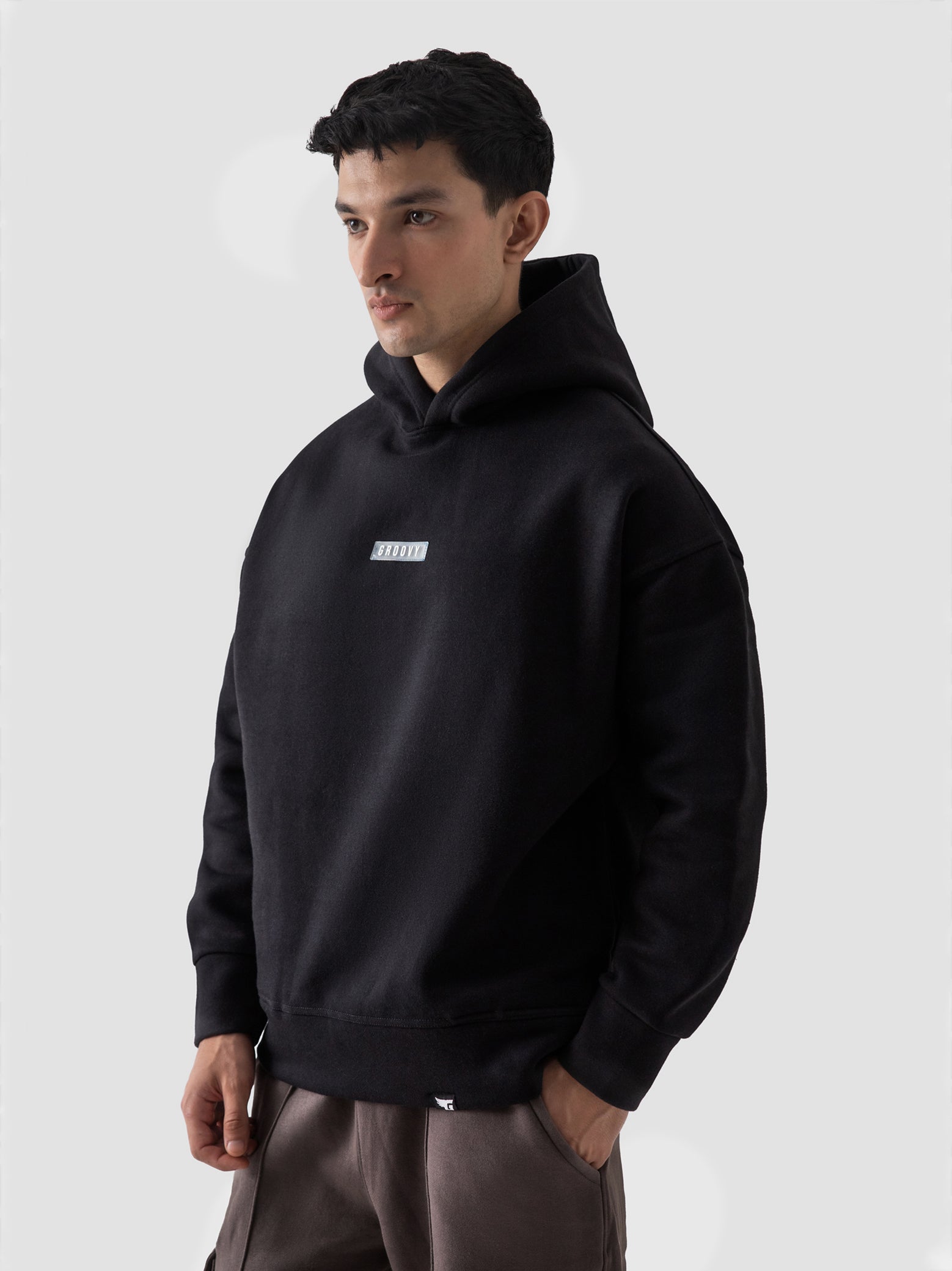 Oversized Black Hoodie for Men Women – GROOVY Essentials