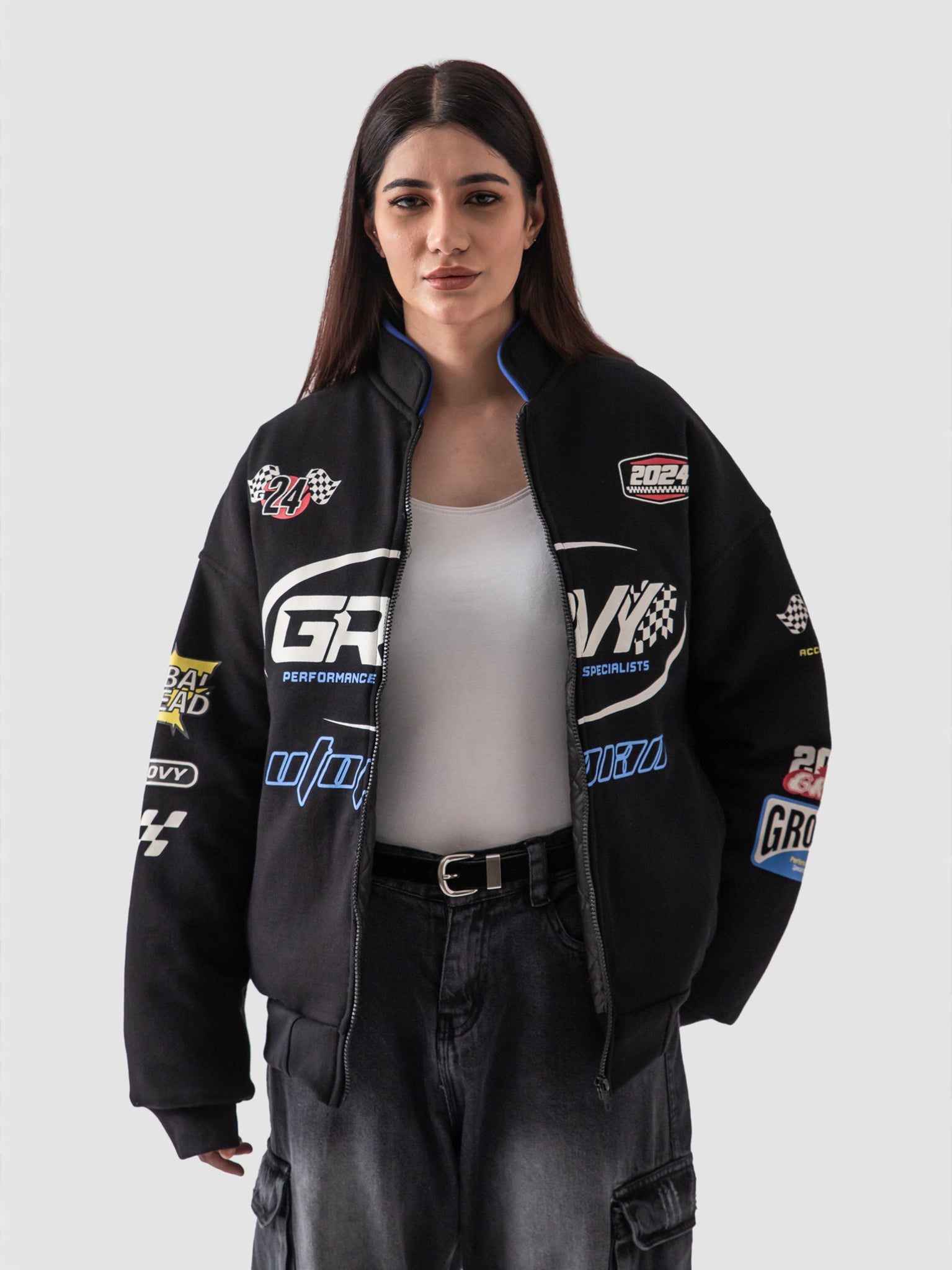 Groovy Jacket Racer Jacket – GROOVY Oversized Outerwear Pakistan