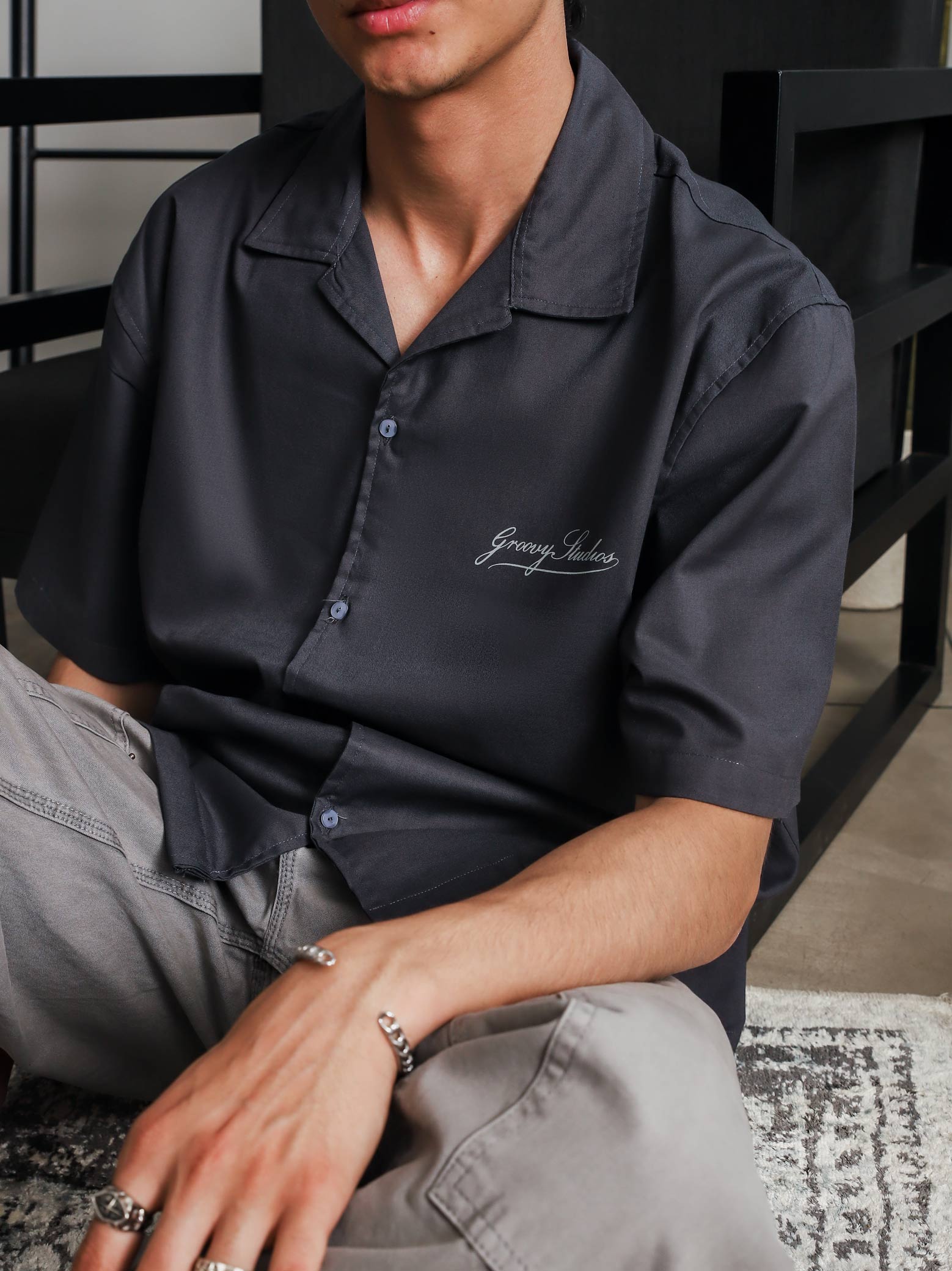 Grey Cuban Shirt