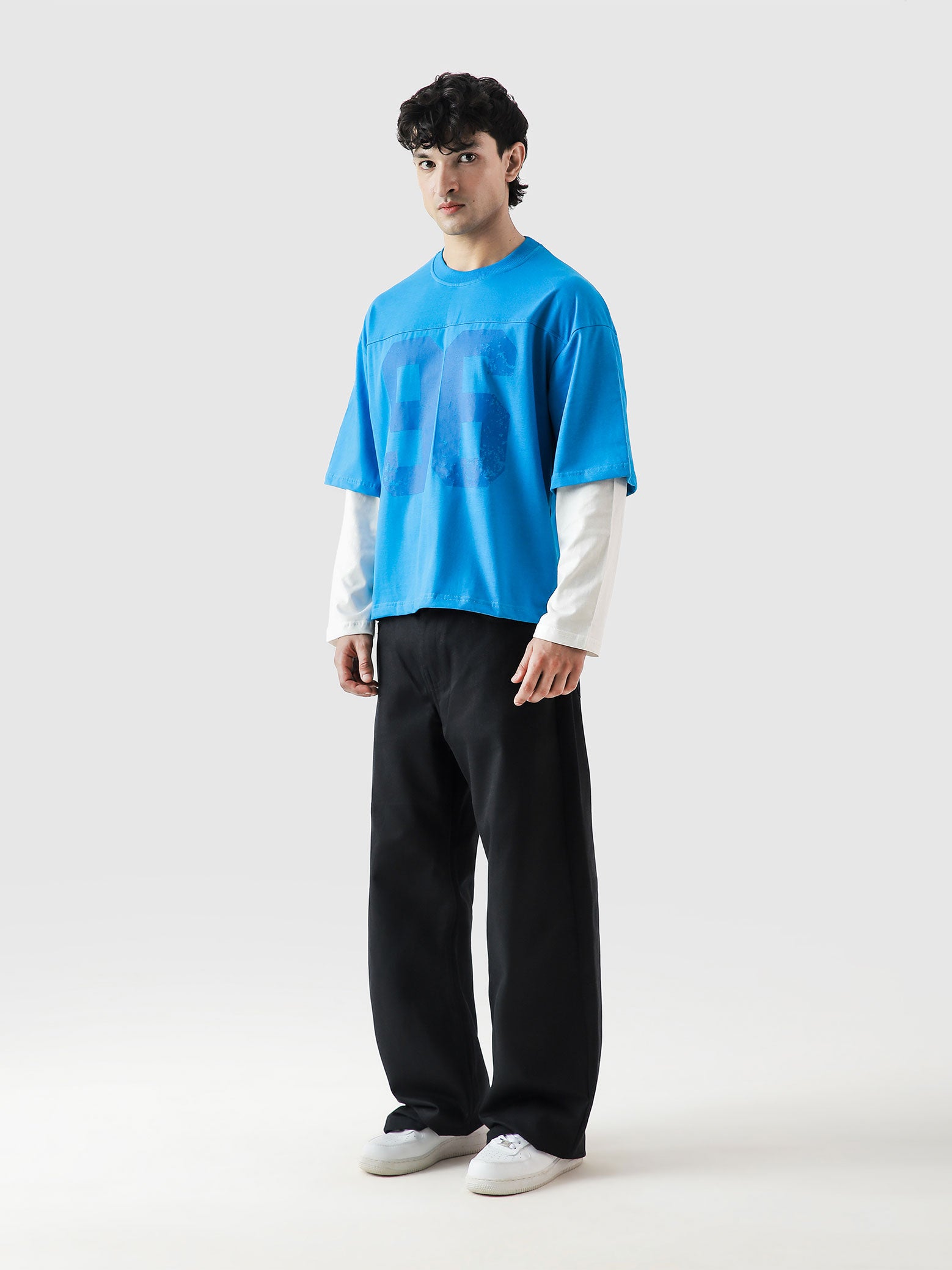 96 Double Layer Jersey - Electric Blue
