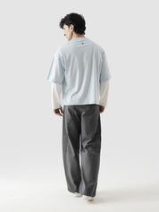 96 Double Layer Jersey - Frost Blue