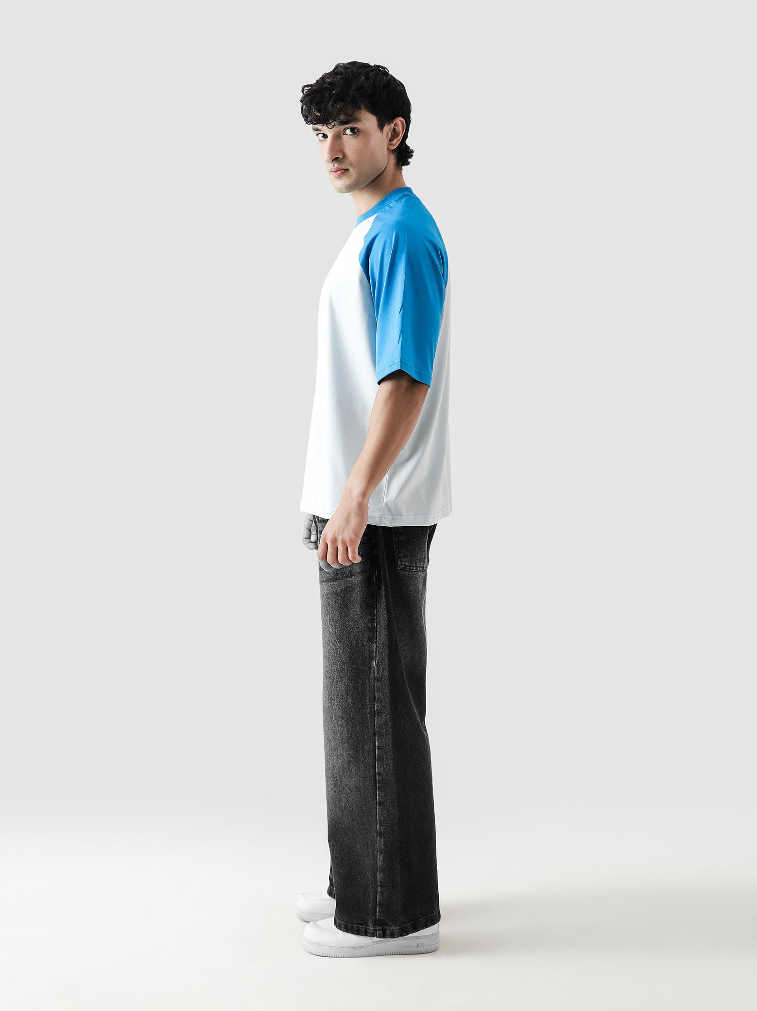 CORE Tees | Electric Blue Raglan