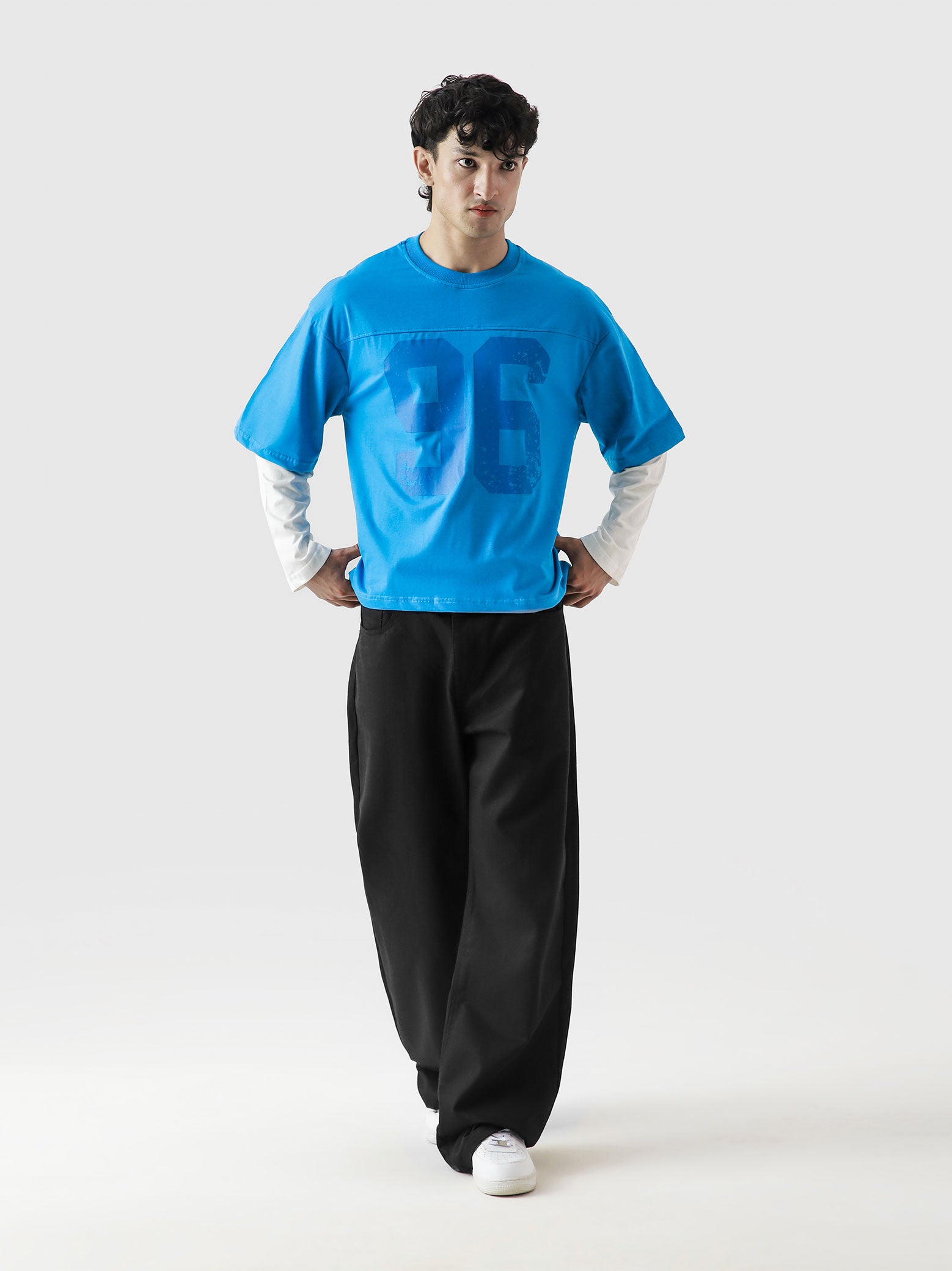 96 Double Layer Jersey - Electric Blue