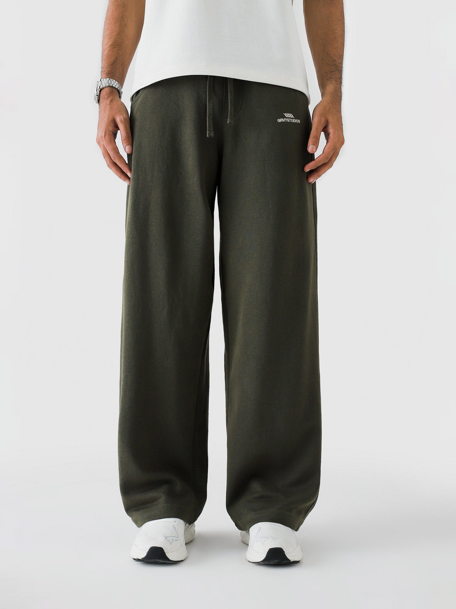Military Green Baggy Trouser – Live In Pants | GROOVY Pakistan