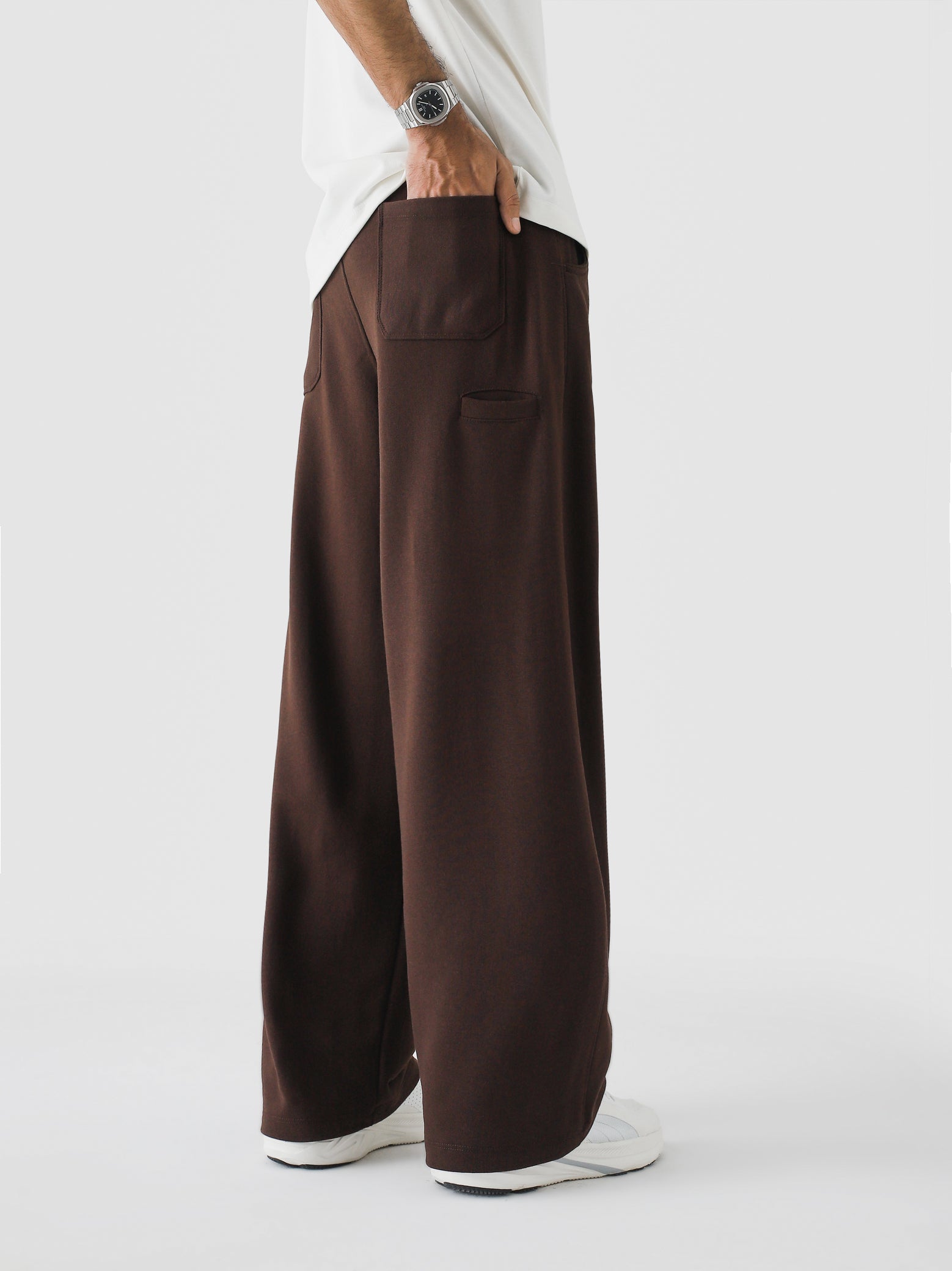 Mocha Brown Baggy Trouser – Live In Pants | GROOVY Pakistan