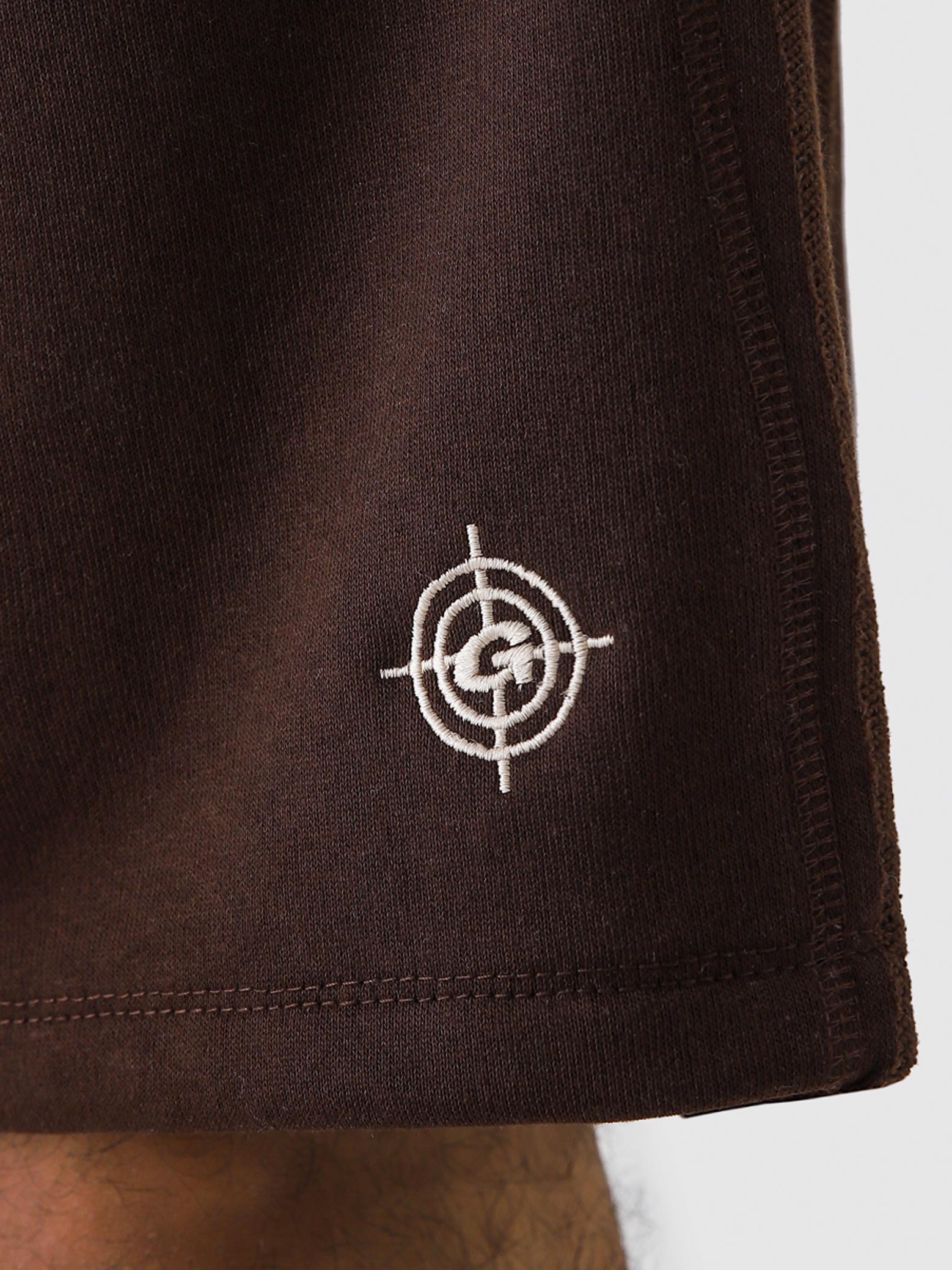 Mocha Brown Aim Shorts close-up, soft cotton men's everyday shorts by GROOVY Pakistan
