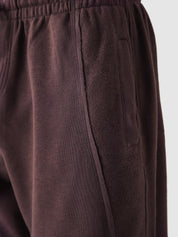 Plum Aim Shorts close-up, soft cotton men's everyday shorts by GROOVY Pakistan