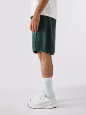 Deep Green Aim Shorts for men, breathable summer shorts for gym and daily wear by GROOVY Pakistan